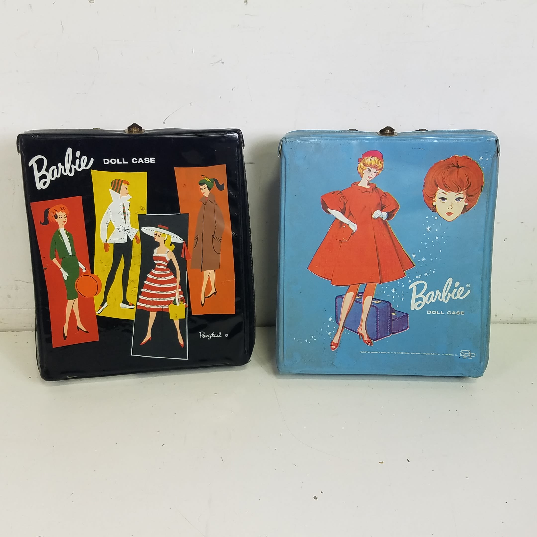 Buy the Barbie Doll Carrying Storage Cases / Lot of 2 Vintage Vinyl Cases
