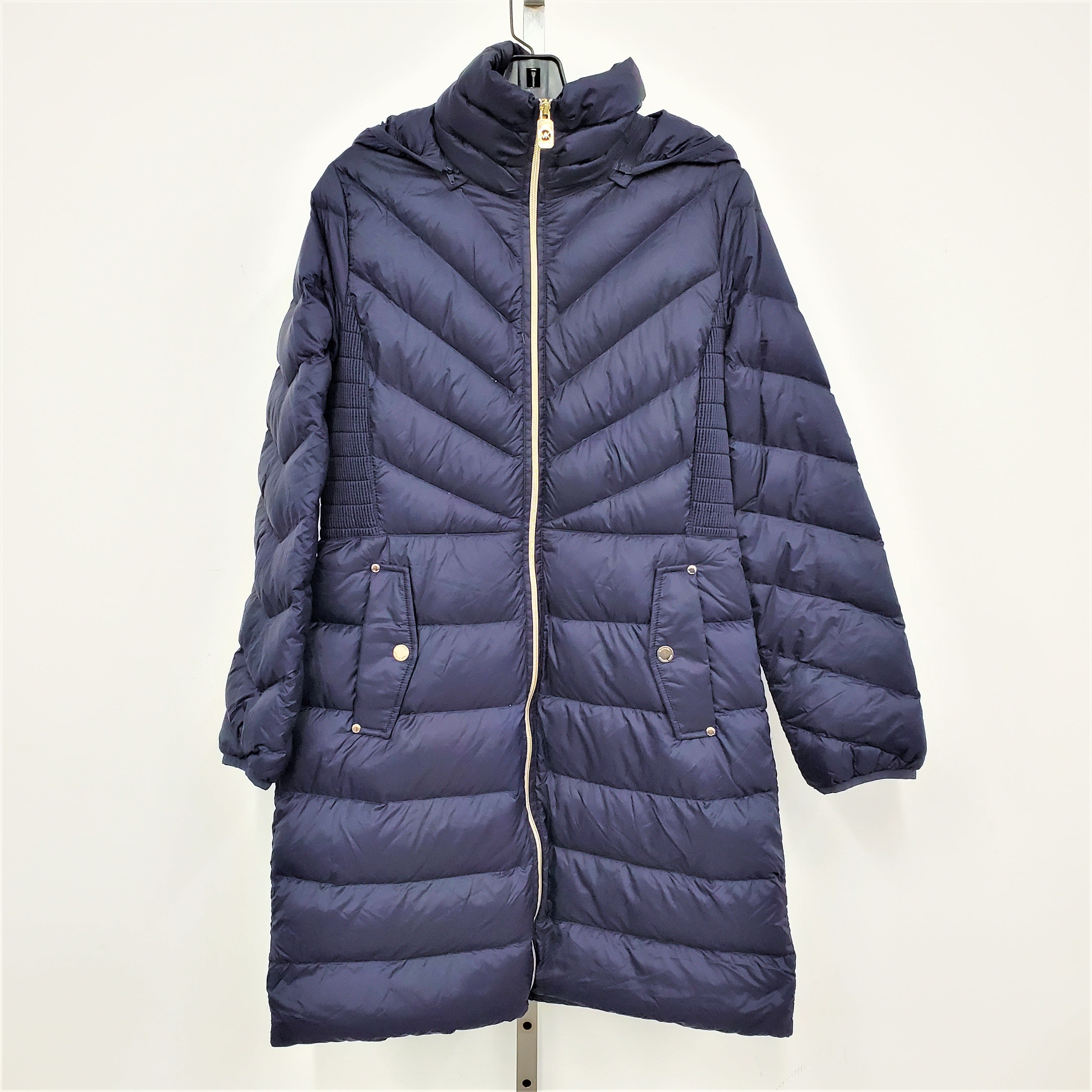 Michael kors navy blue 2025 puffer coat