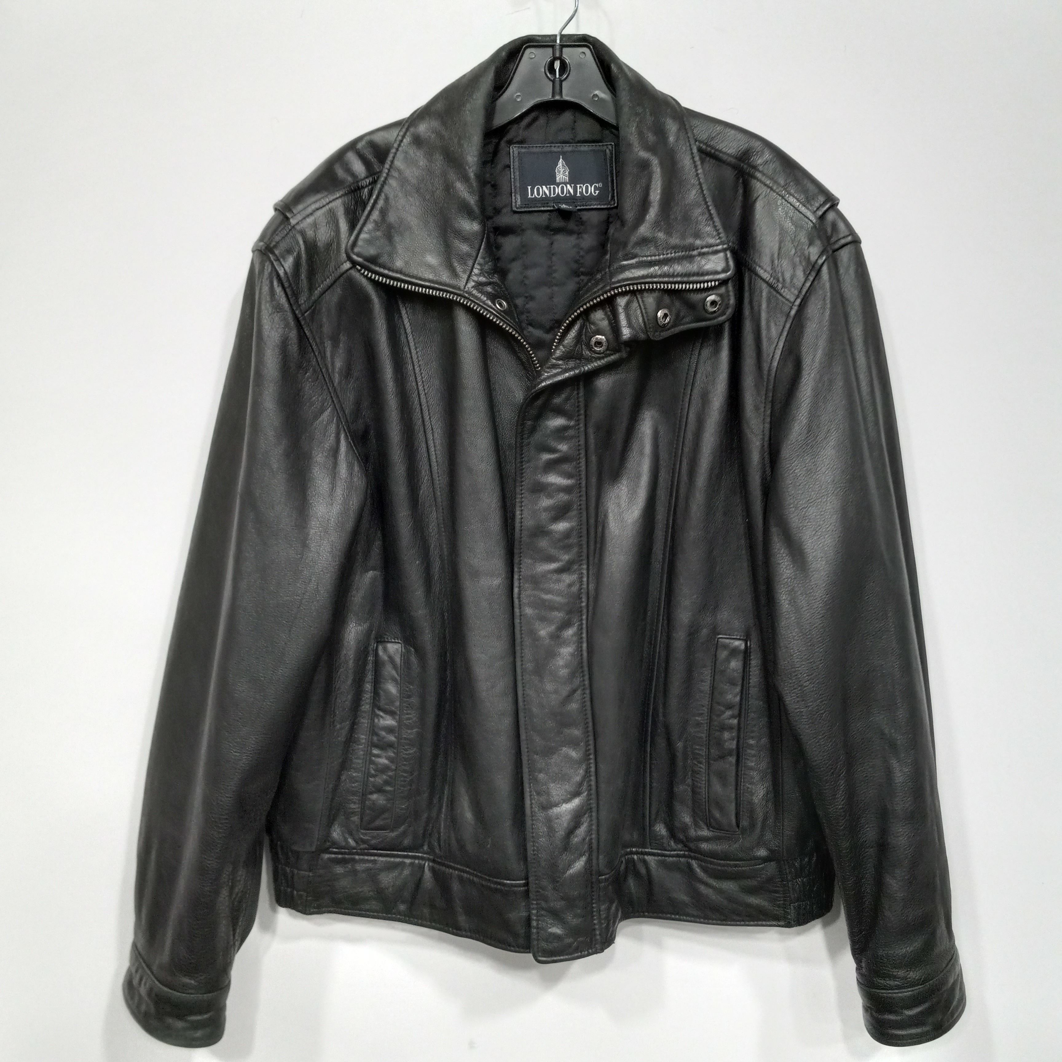 Buy London Fog Black Leather Jacket Men s Size L for USD 45.00 GoodwillFinds