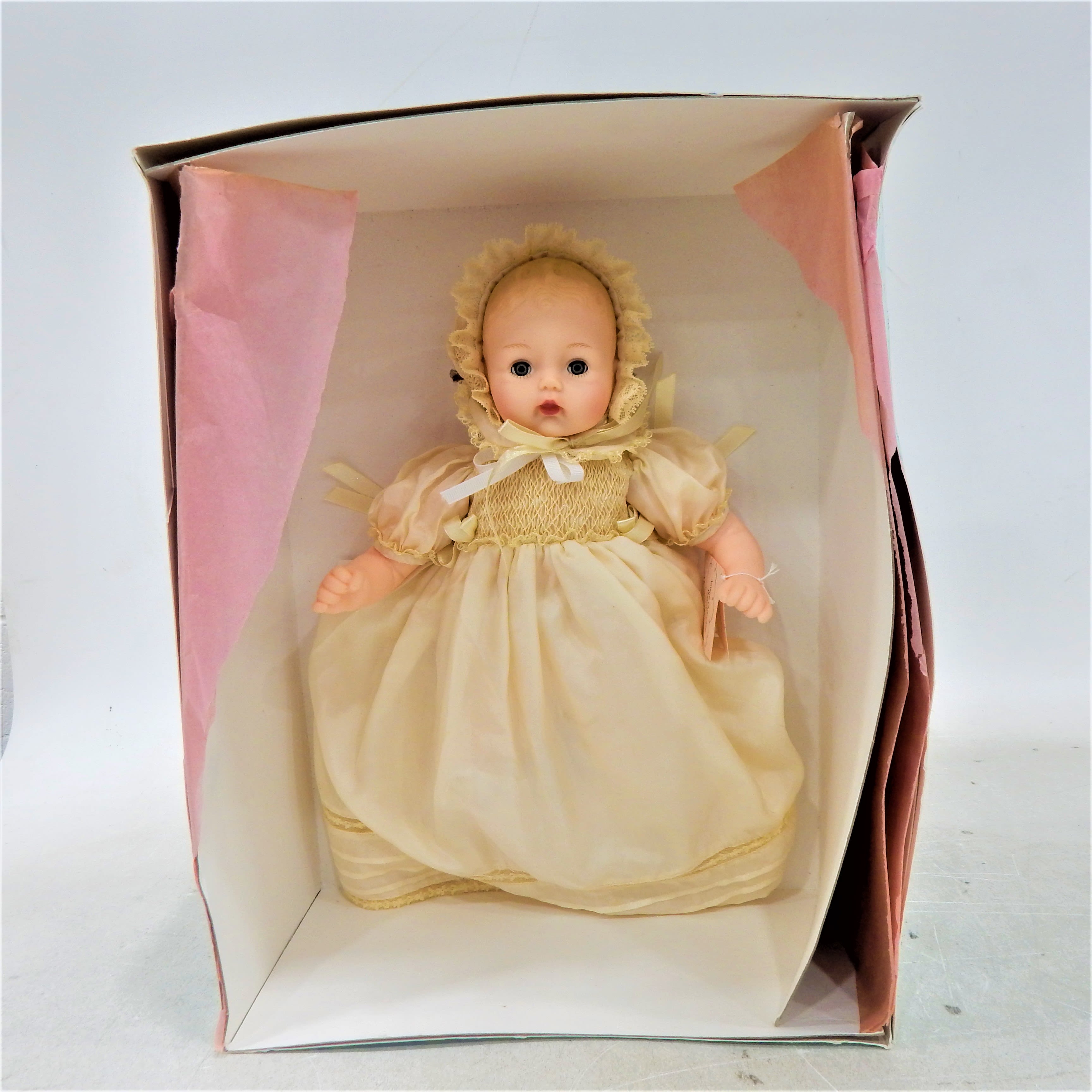 Buy the Vintage Madame Alexander Christening Doll Huggums IOB ...