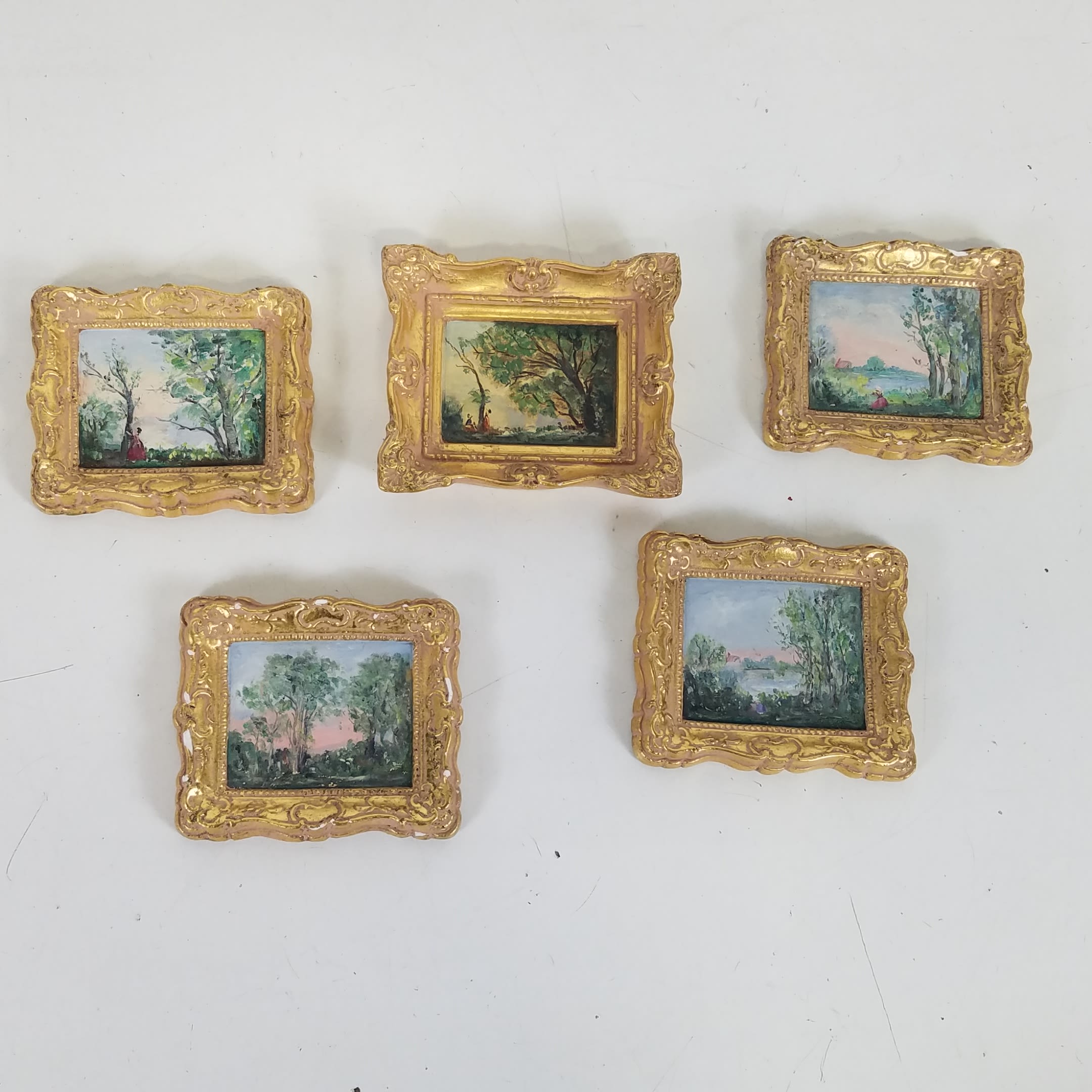 Buy the Original Artwork 5- Landscape Vintage Miniature Paintings ...