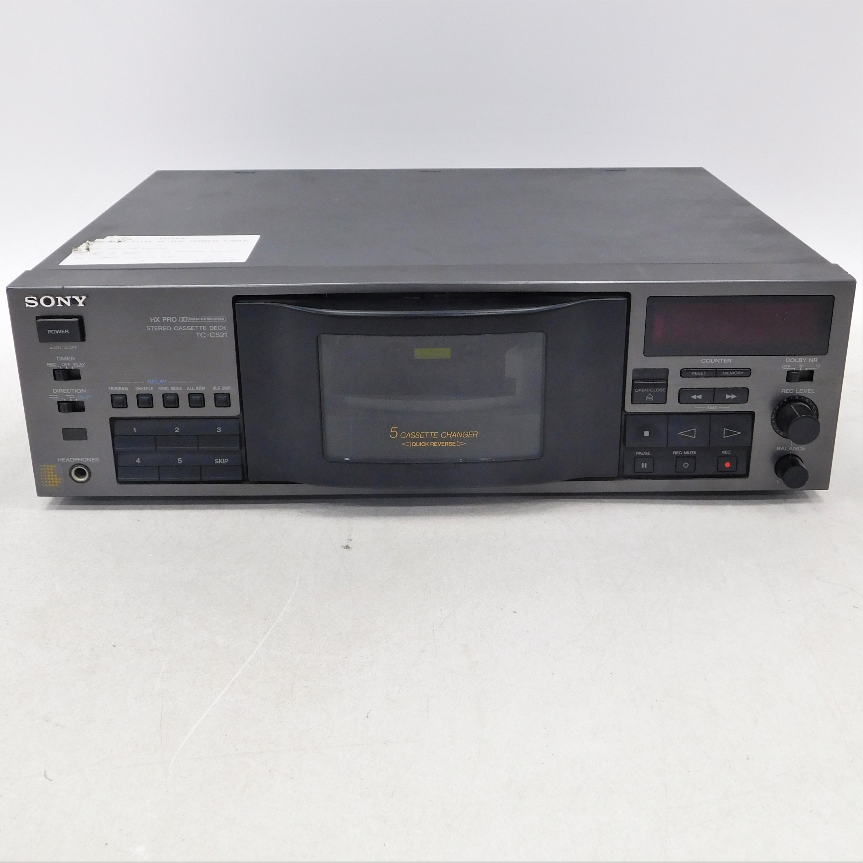 Buy the Sony TC-C521 5 cassette Changer HX-Pro cassette Deck ...