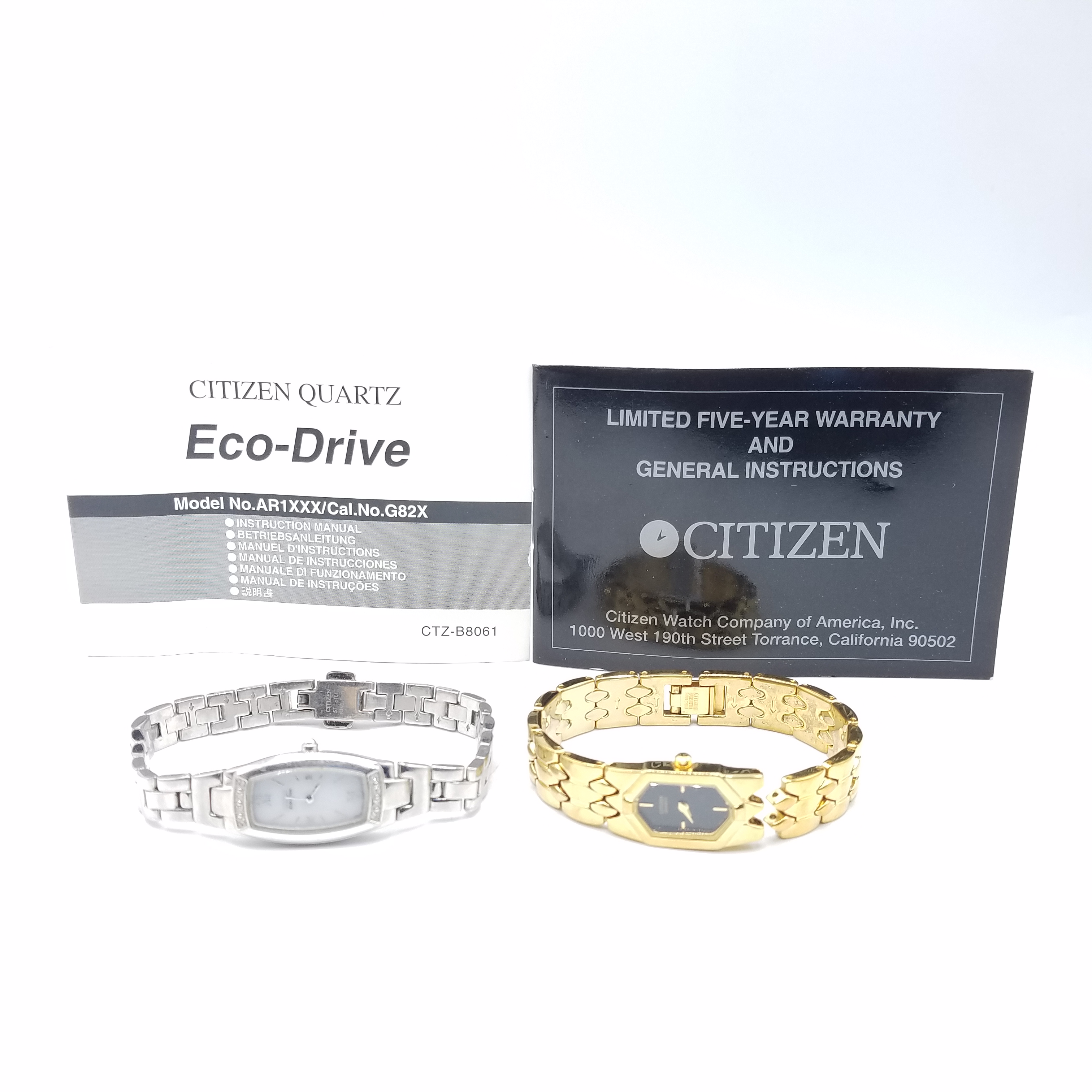 Buy the Pair of Eco-Drive Watches for Repair w/ Manual | GoodwillFinds