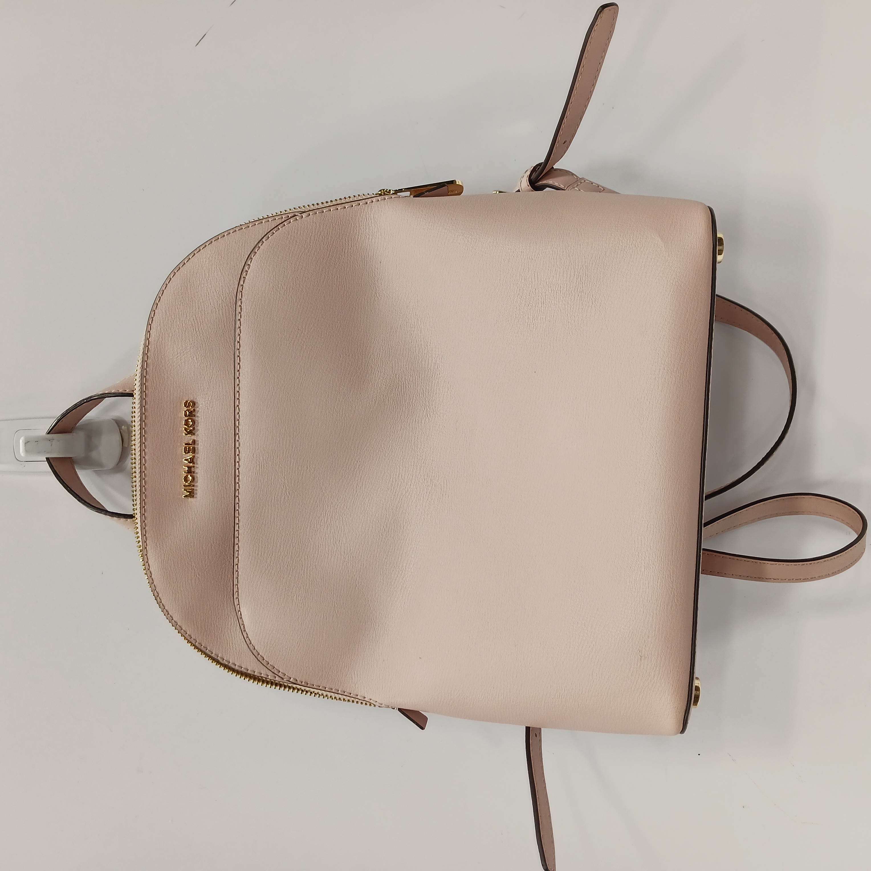 Buy the Michael Kors Pink Leather Backpack Style Purse | GoodwillFinds