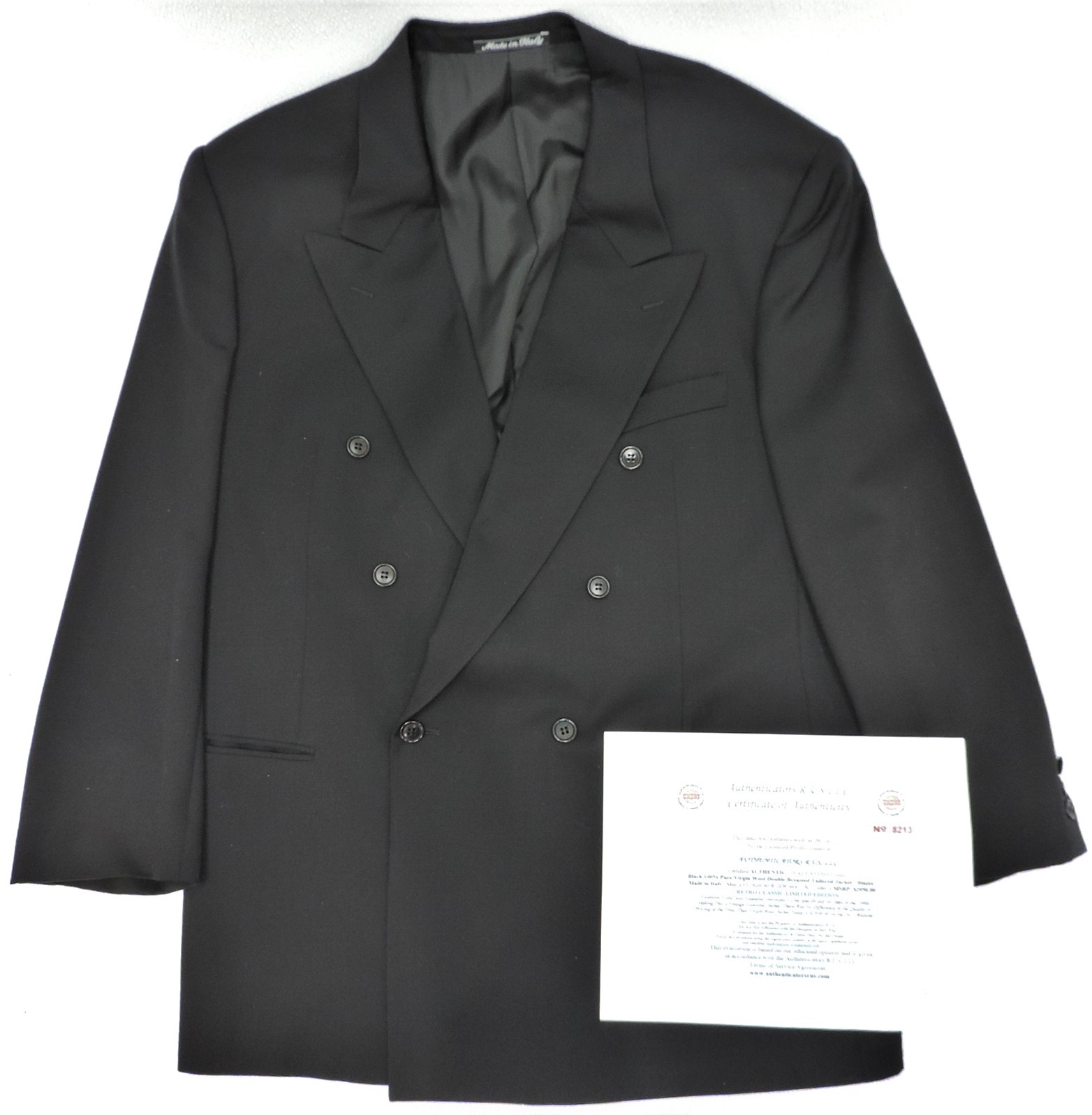 Buy Black Pure Virgin Wool Tailored Jacket Mens EU Size 40 With COA for USD  97.49 | GoodwillFinds