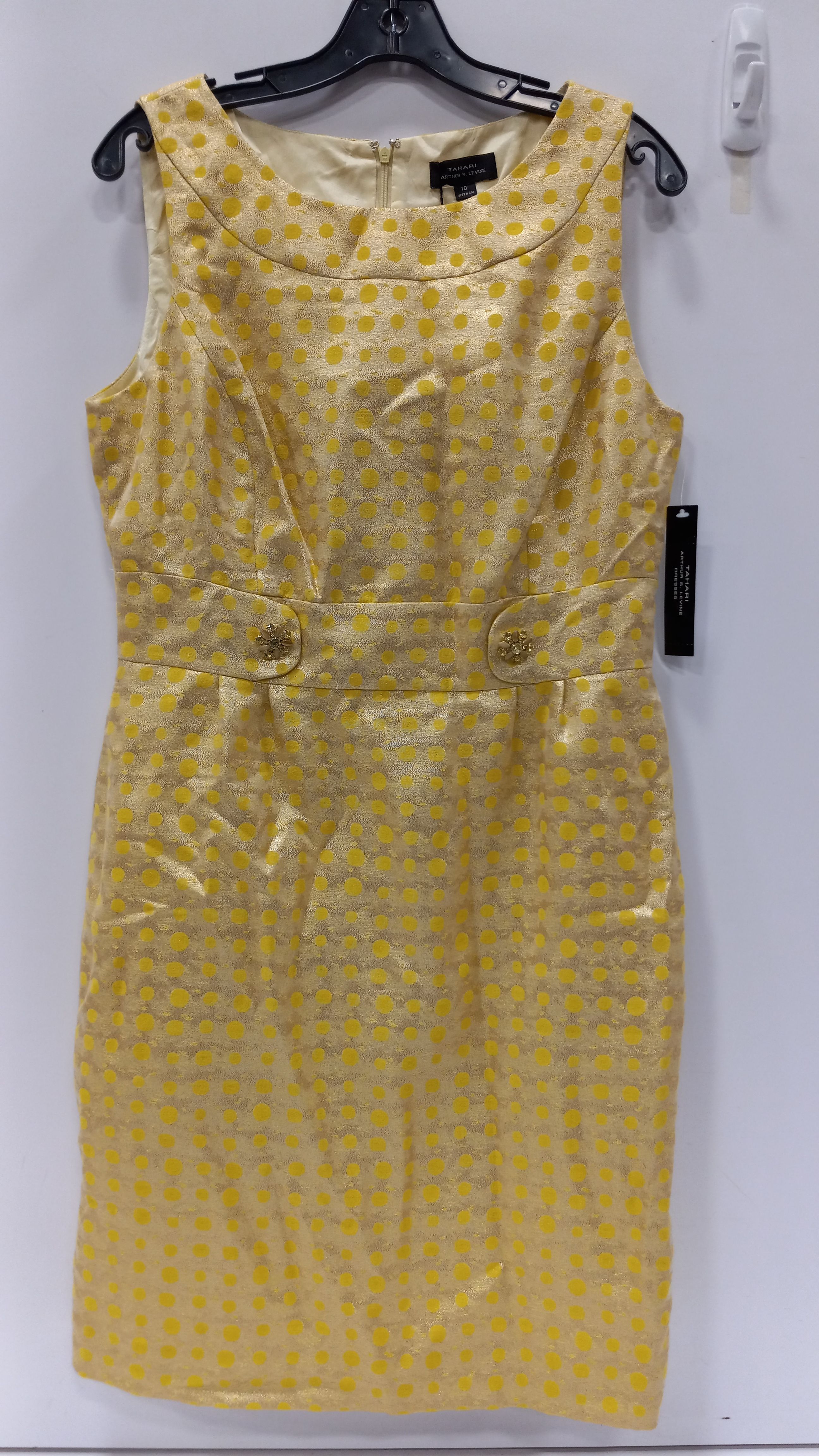 Tahari yellow hot sale dress