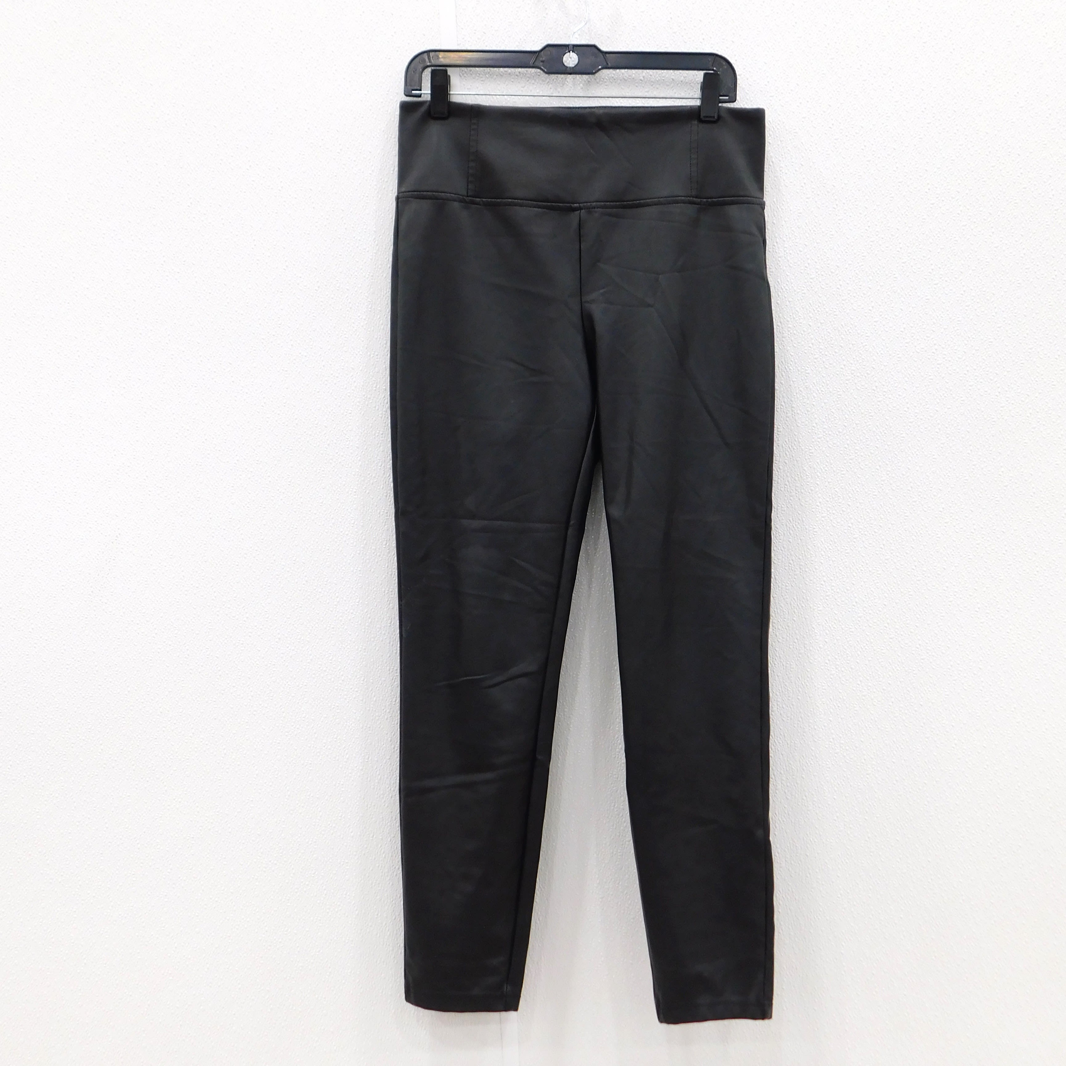 Buy the Badgley Mischka Studio Black Pleather Pants Sz M