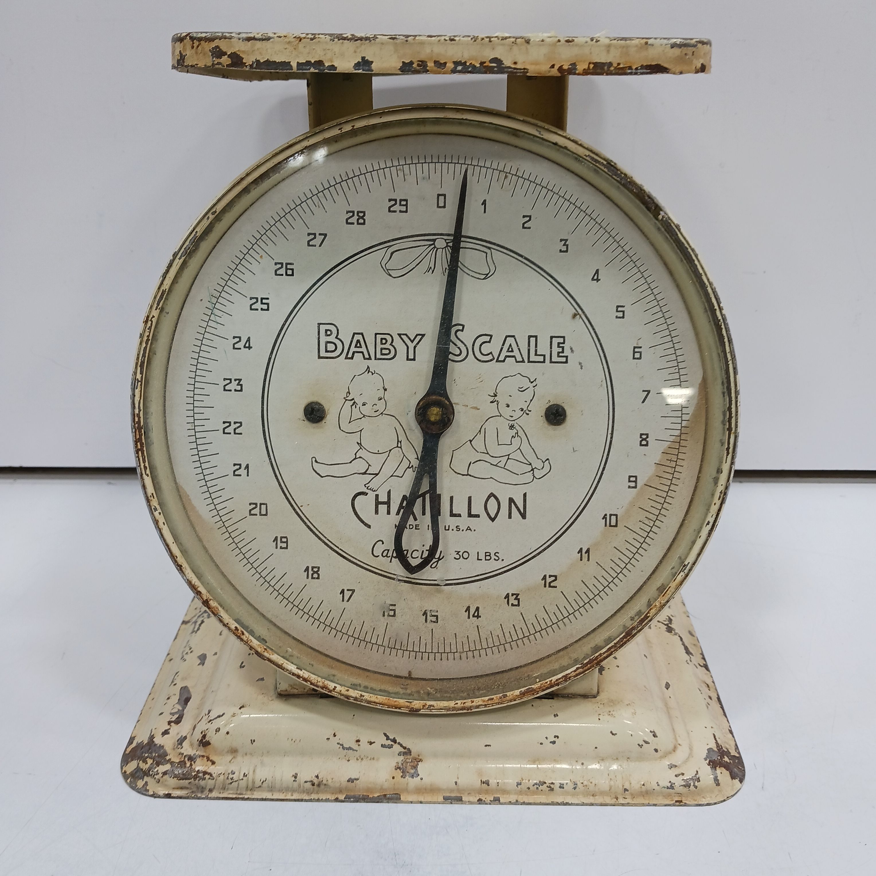 Buy the Antique Baby Scale | GoodwillFinds