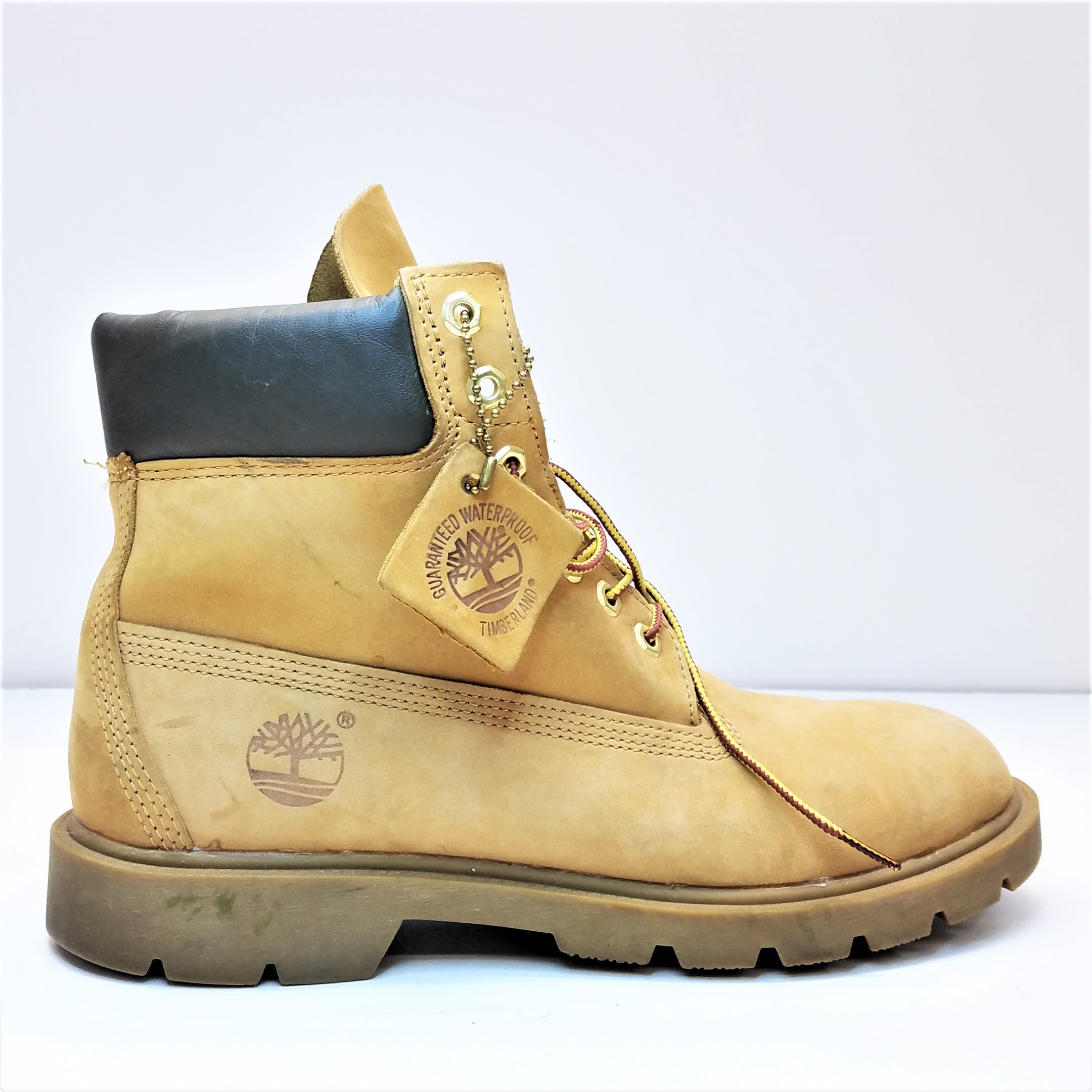 Buy the Timberland Boots Wheat Butter Nubuck 9M Men's Waterproof Boot ...