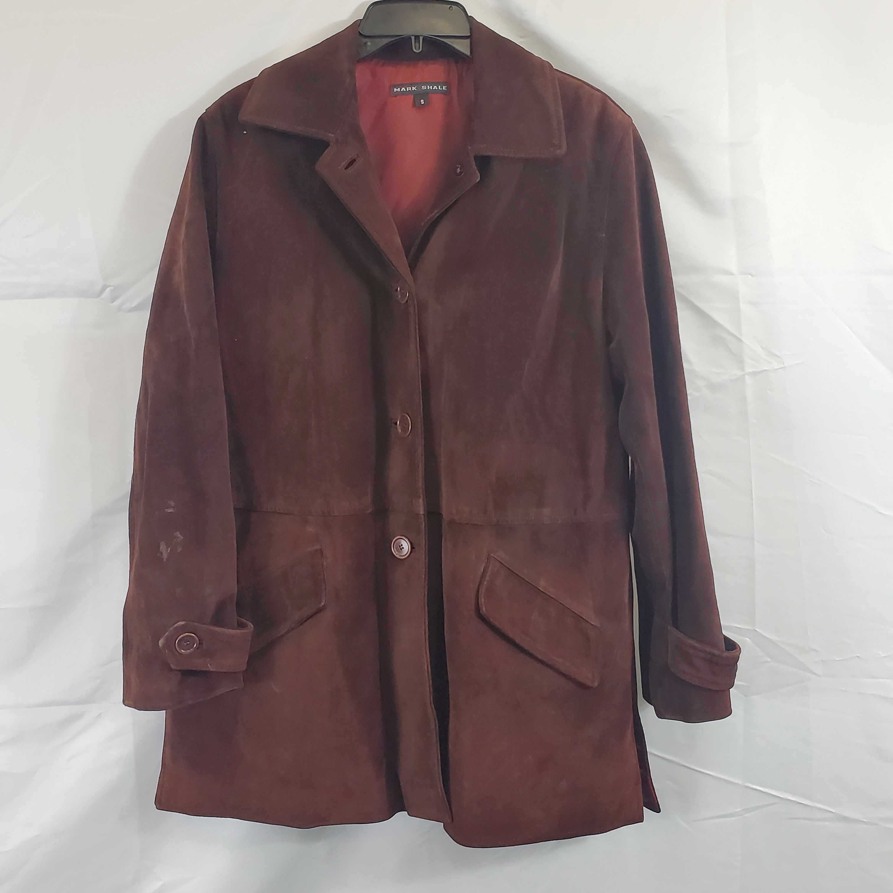 Buy the Mark Shale Women Brown Leather Jacket S | GoodwillFinds