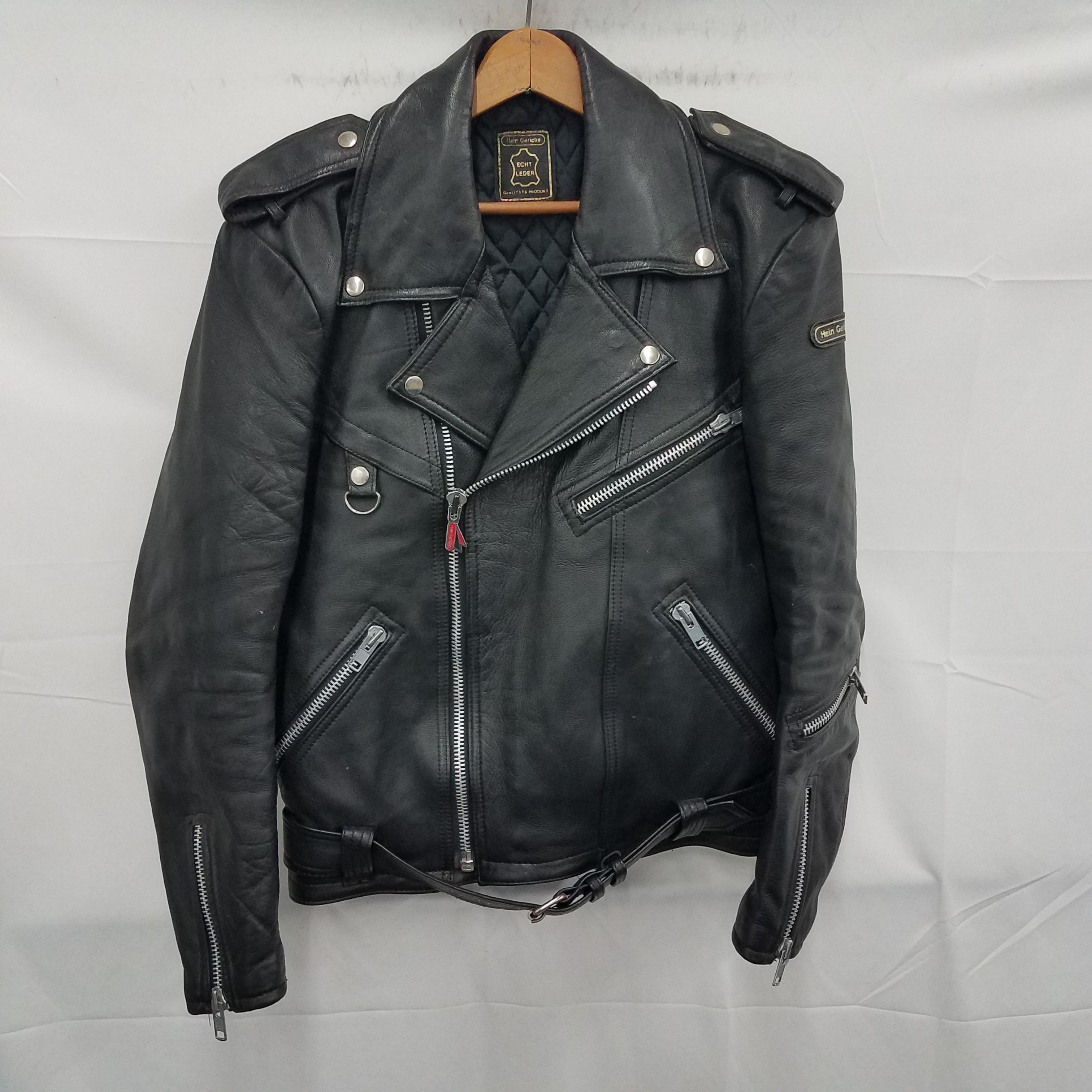 Buy the Hein Gericke Men's Leather Motorcycle Jacket | GoodwillFinds