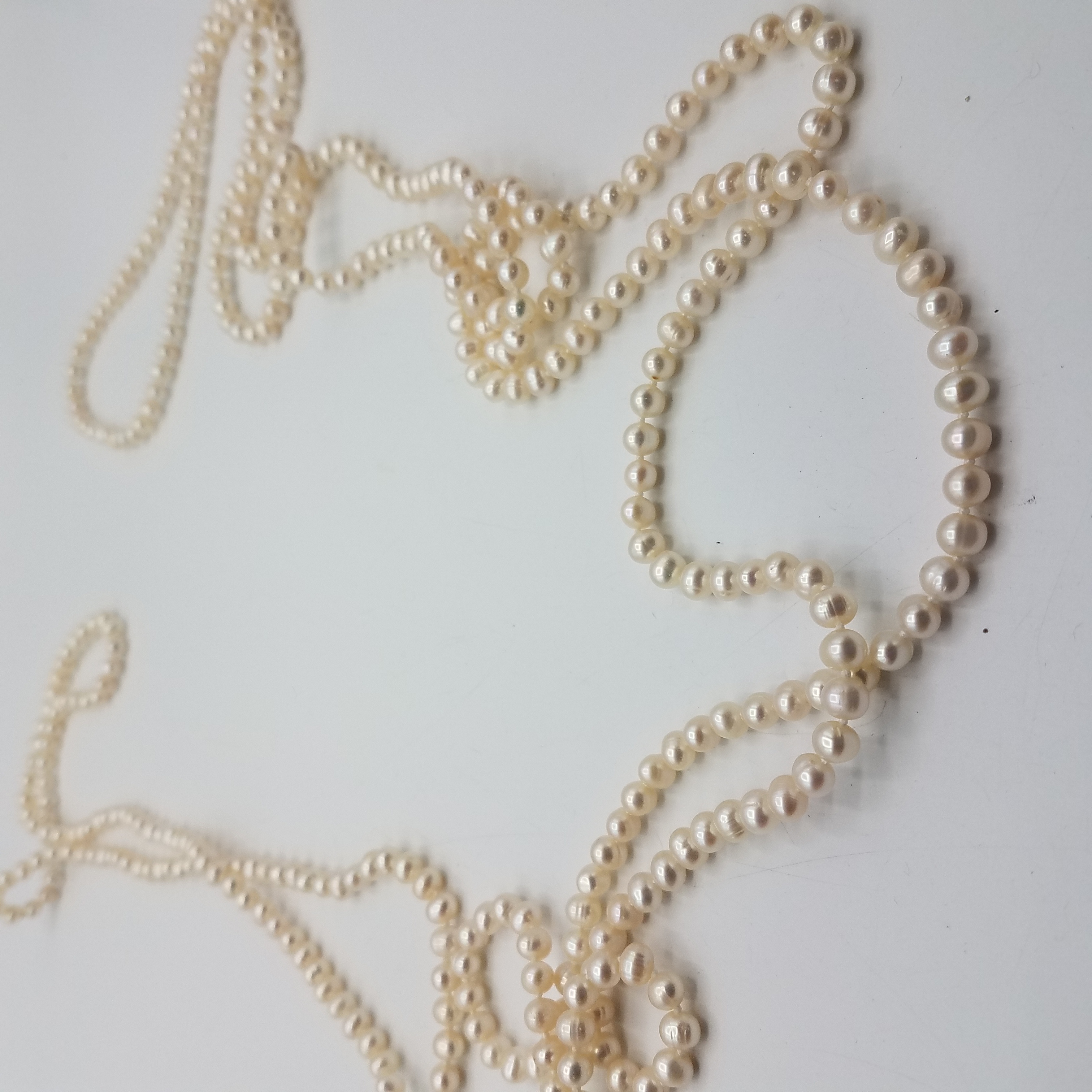 Buy the Long Faux Pearl Necklace | GoodwillFinds