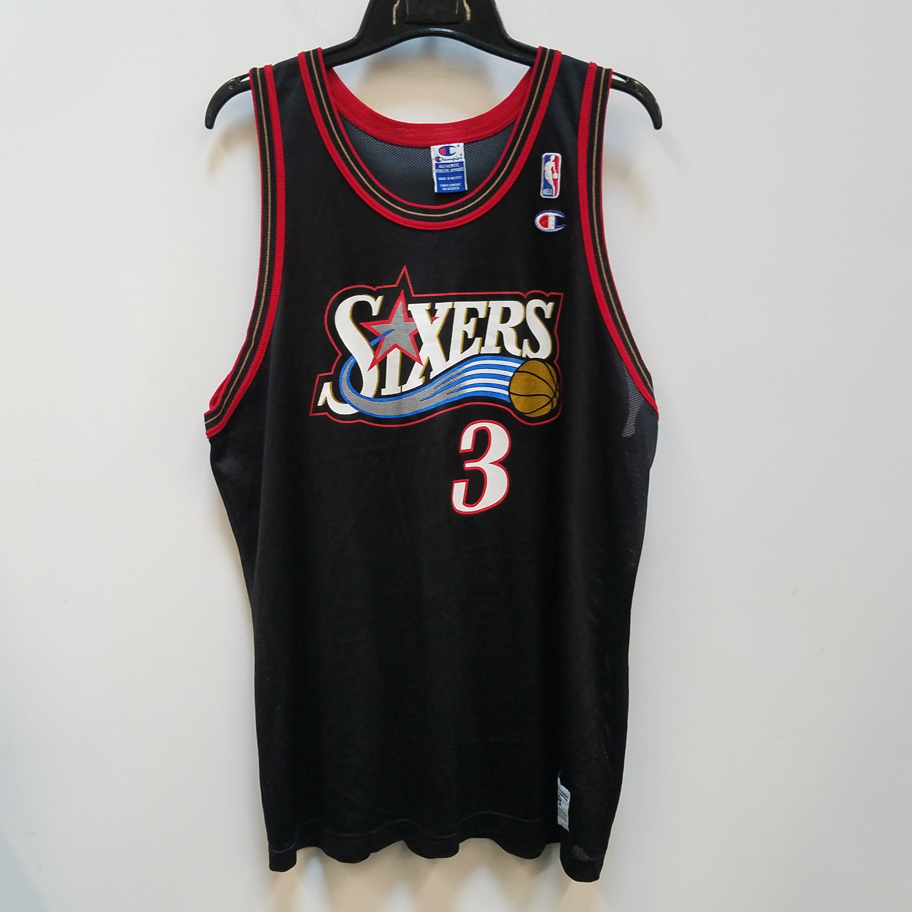Philadelphia 76ers Authentic Allen Iverson Champion jersey size 48 XL