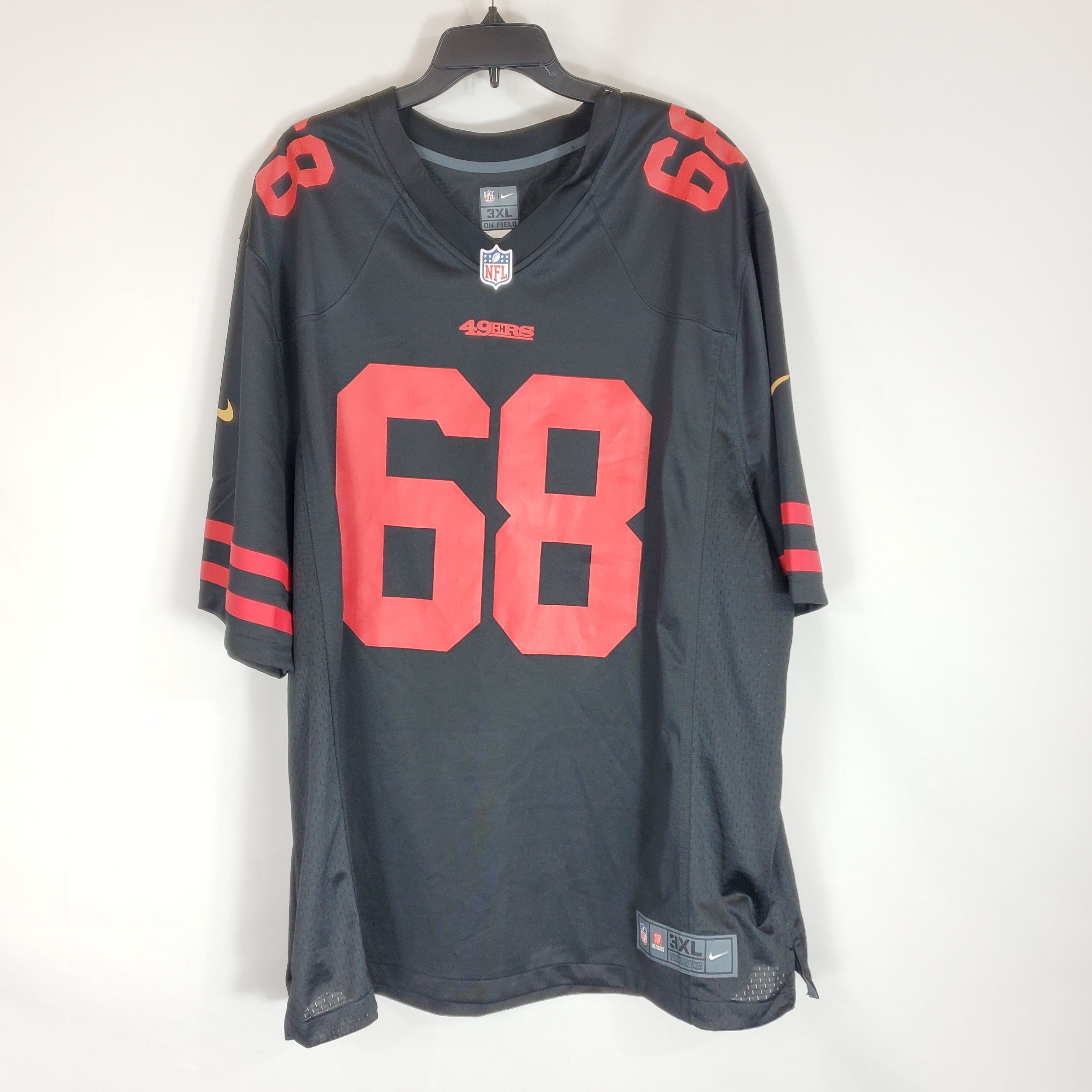 Nike NFL Men Black 49ers Custom Jersey 3XL