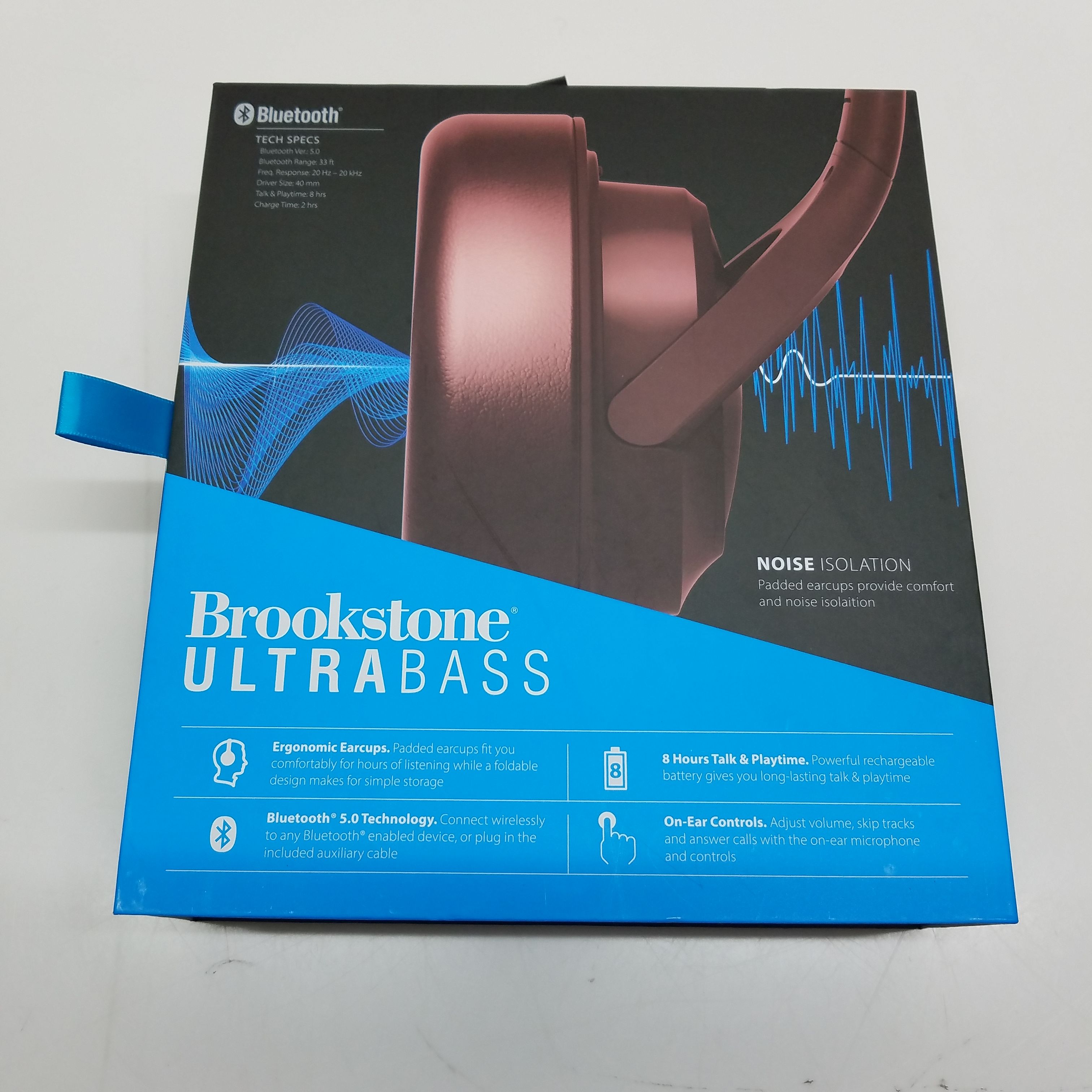 Buy the Brookstone UltraBass wireless noise isolating headphones