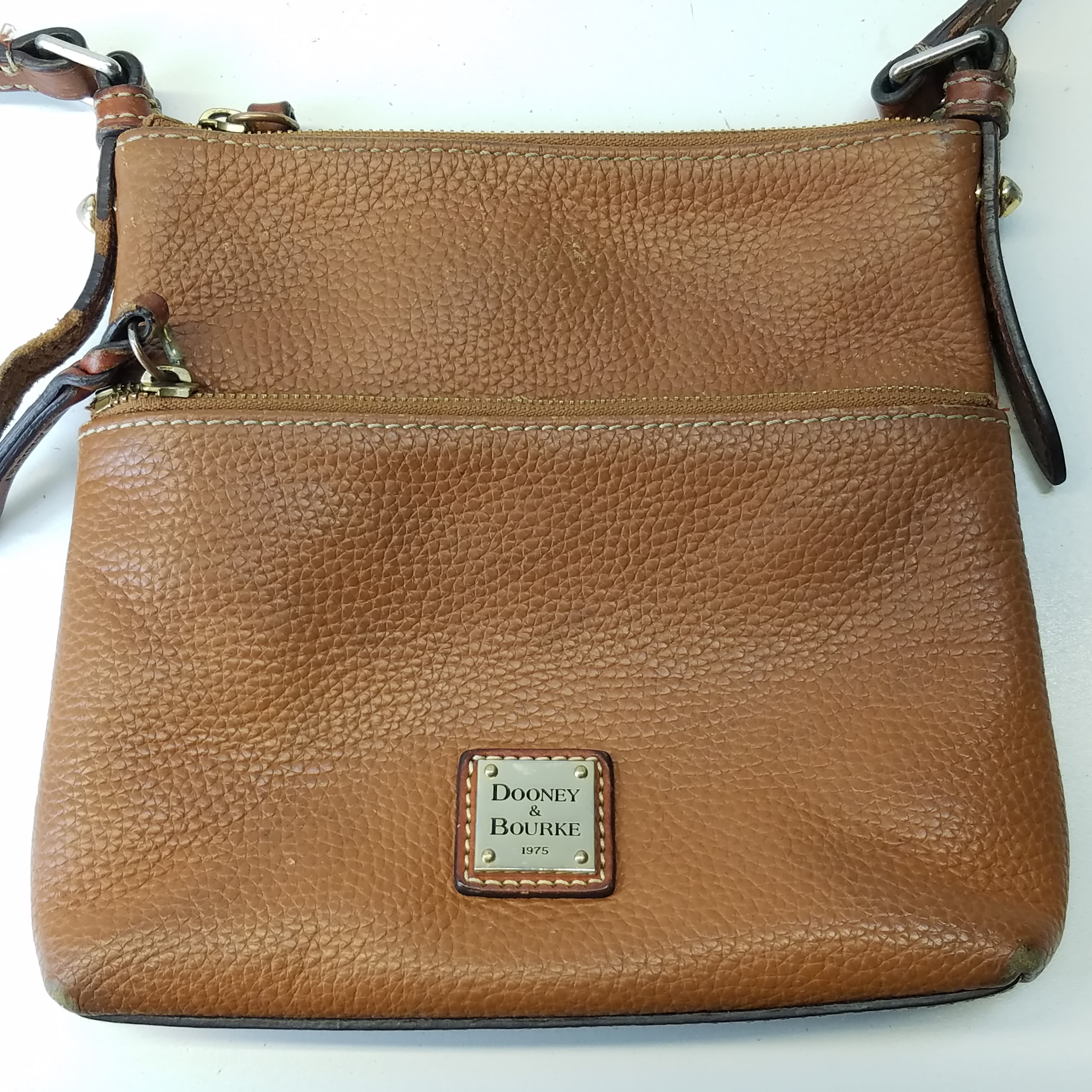 Dooney & Bourke Pebble Grain Crossbody 25 in Brown