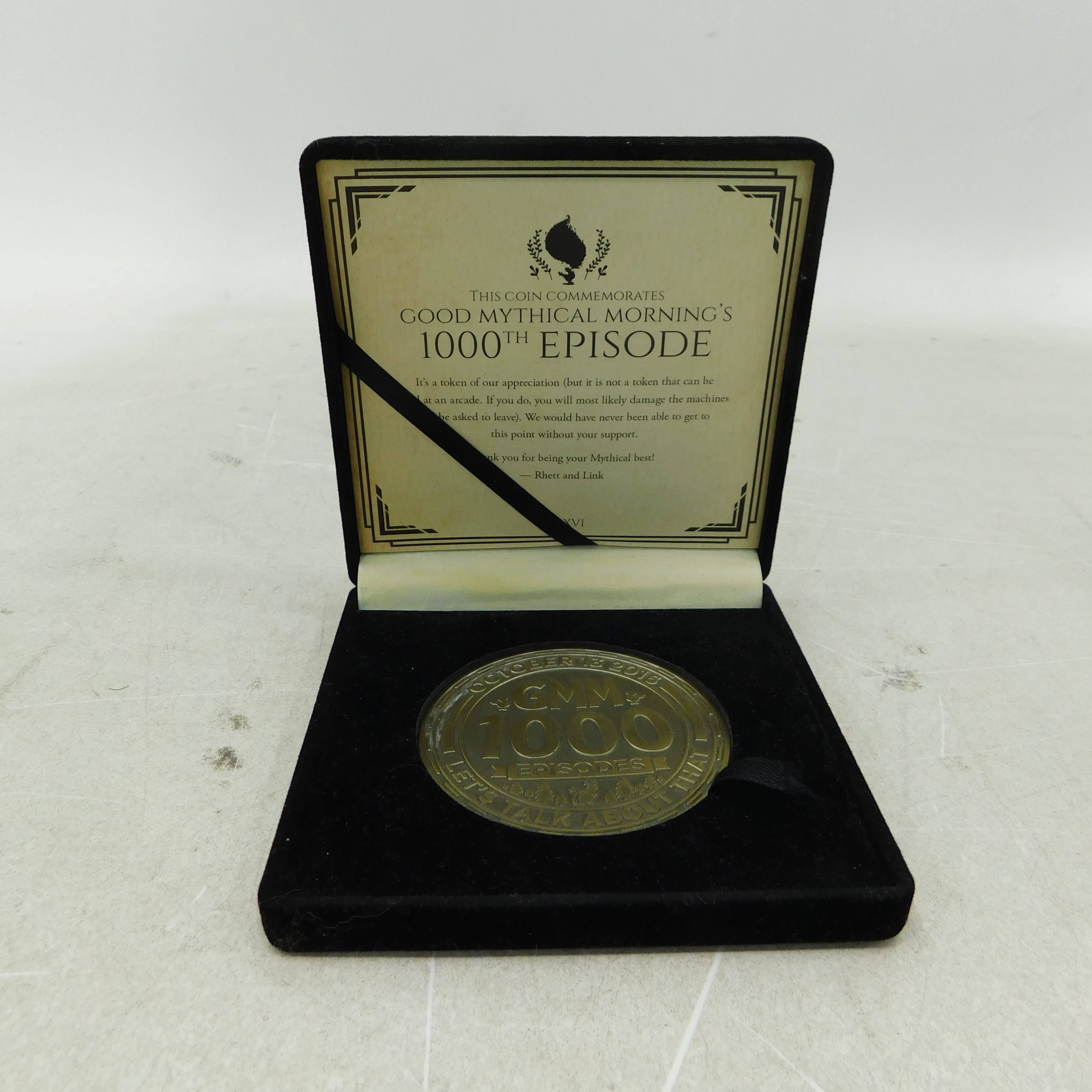 Buy Good Mythical Morning 1000th Episode Commemorative Coin With Case 2016 for USD 29.99 GoodwillFinds