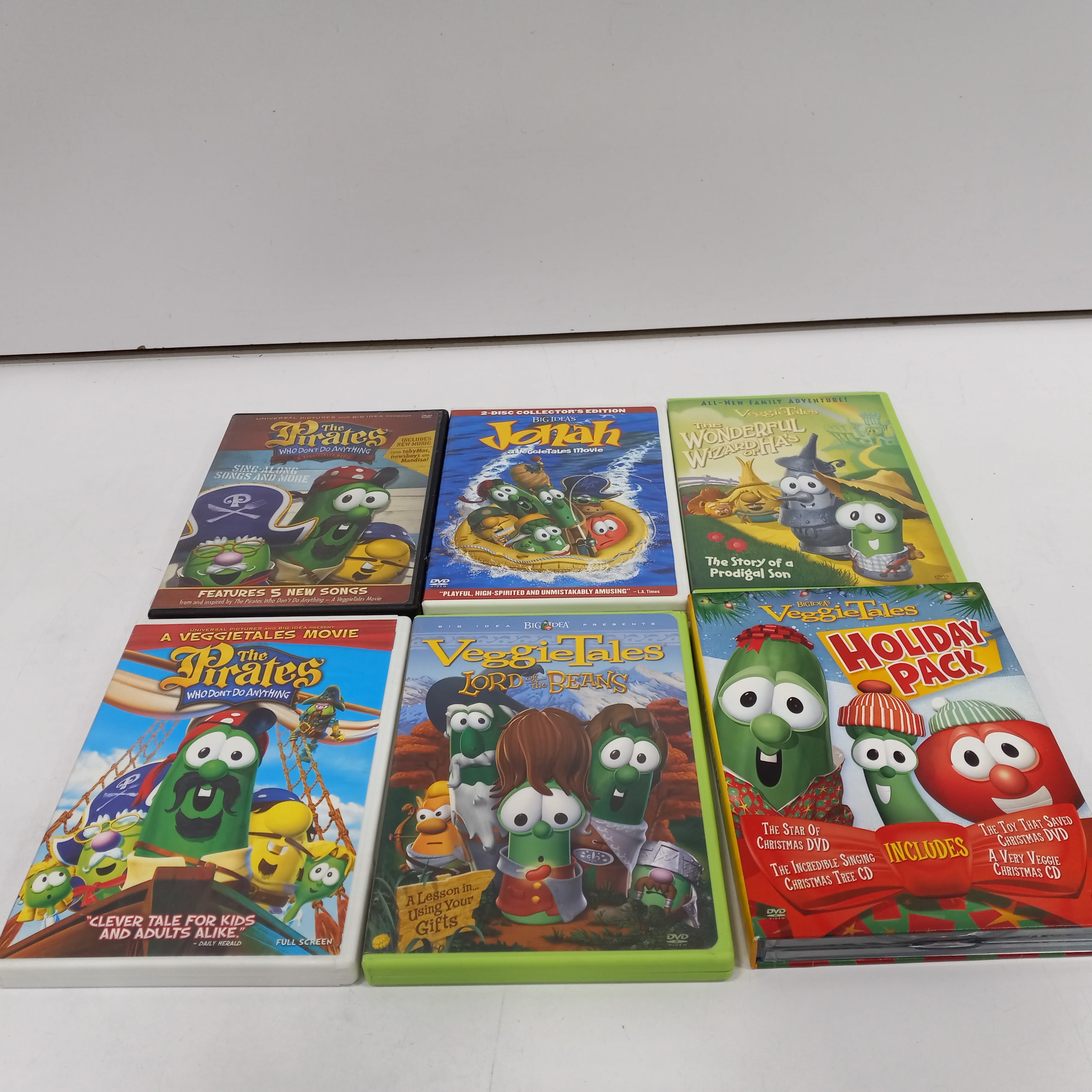 Buy the 6pc Set of Assorted VeggieTales DVDs | GoodwillFinds