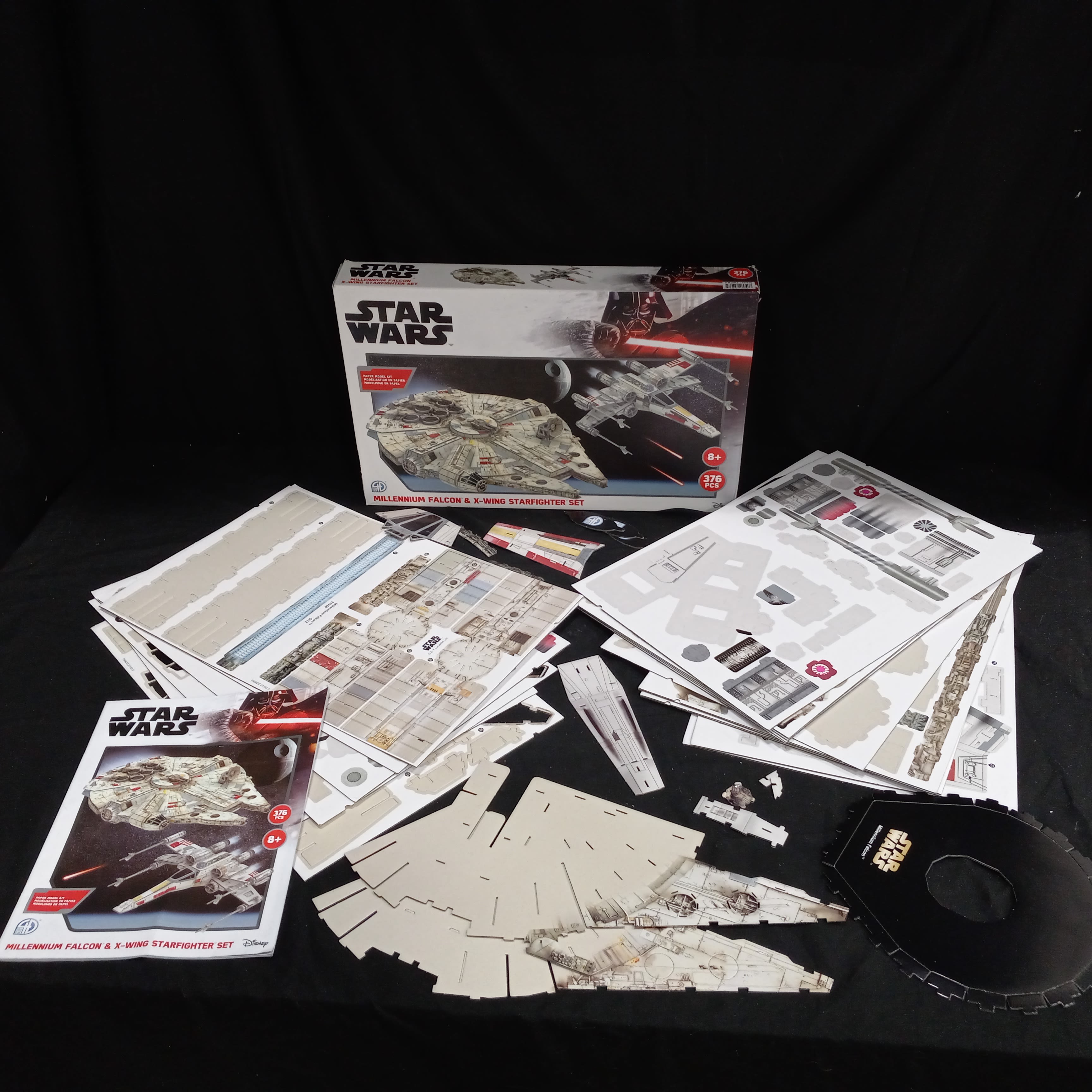 Star Wars Paper Model Kit Millennium Falcon & X-Wing Starfighter Set 