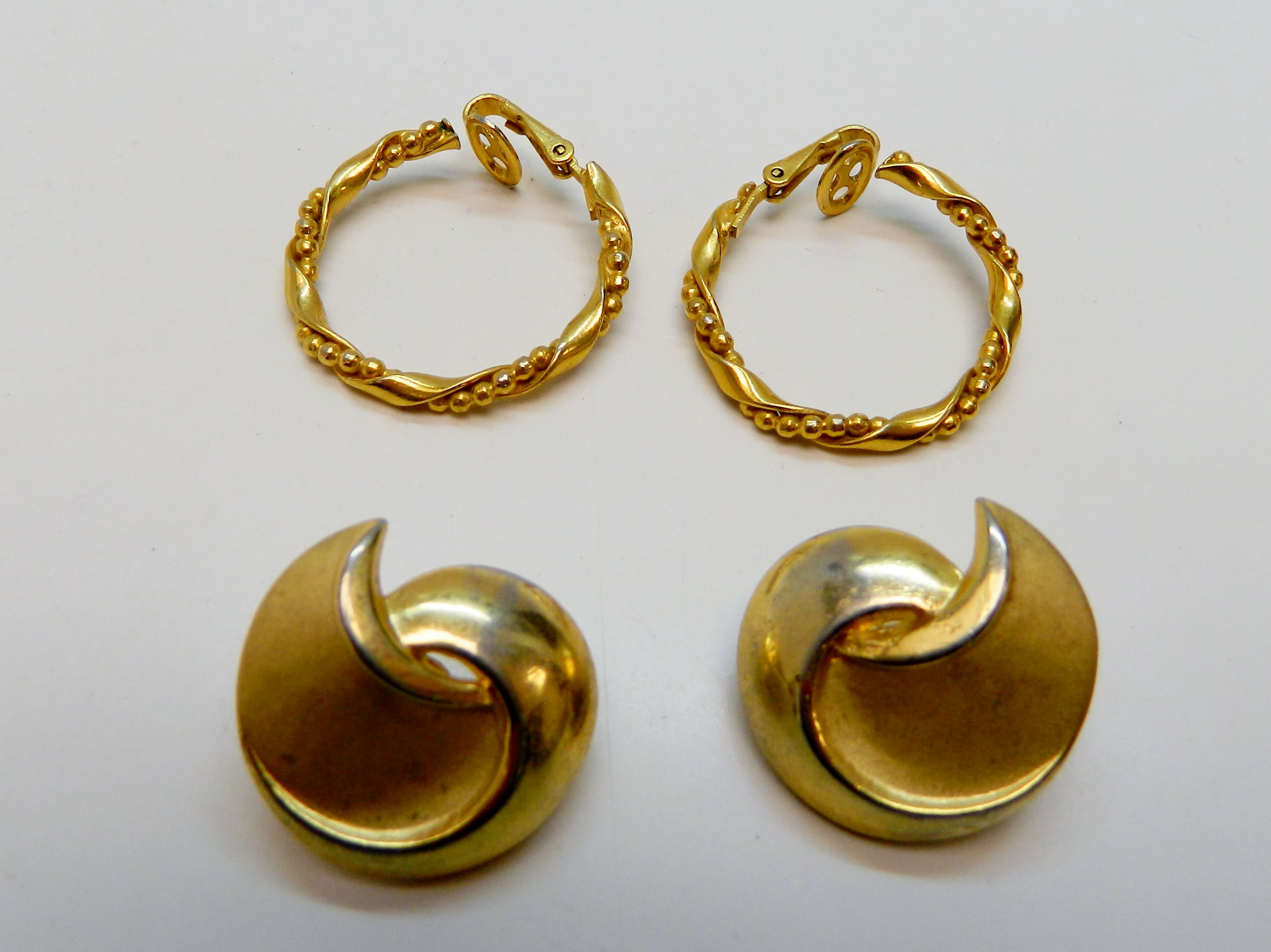 Trifari clip sale on hoop earrings