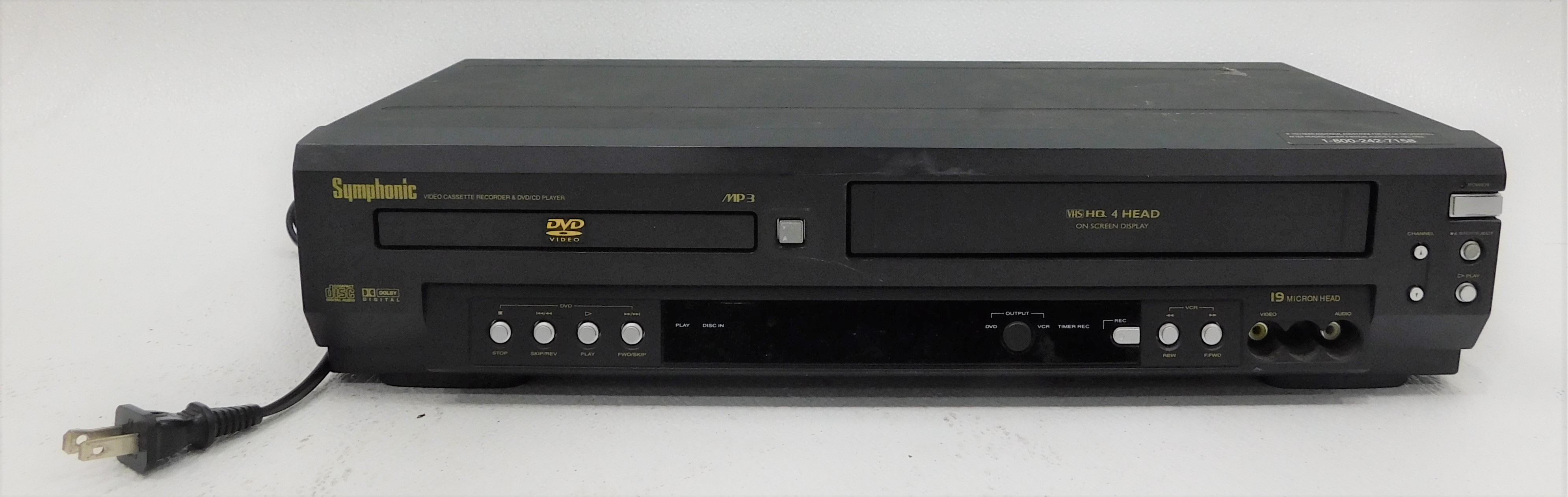 Buy the Symphonic WF803 VHS VCR DVD Combo Recorder Player | GoodwillFinds