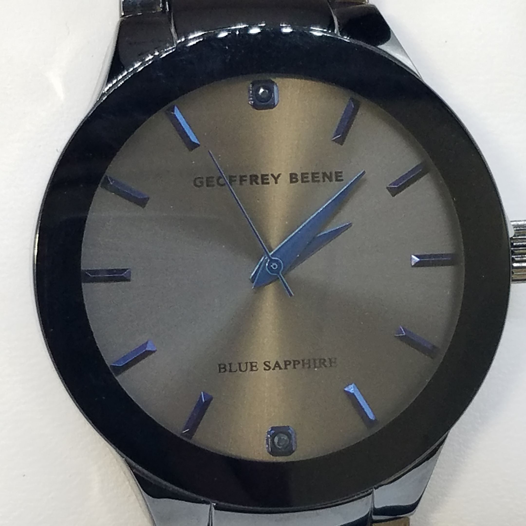 Buy the Geoffrey Beene GB8188GU 40mm Blue Sapphire Crystal Analog Watch ...