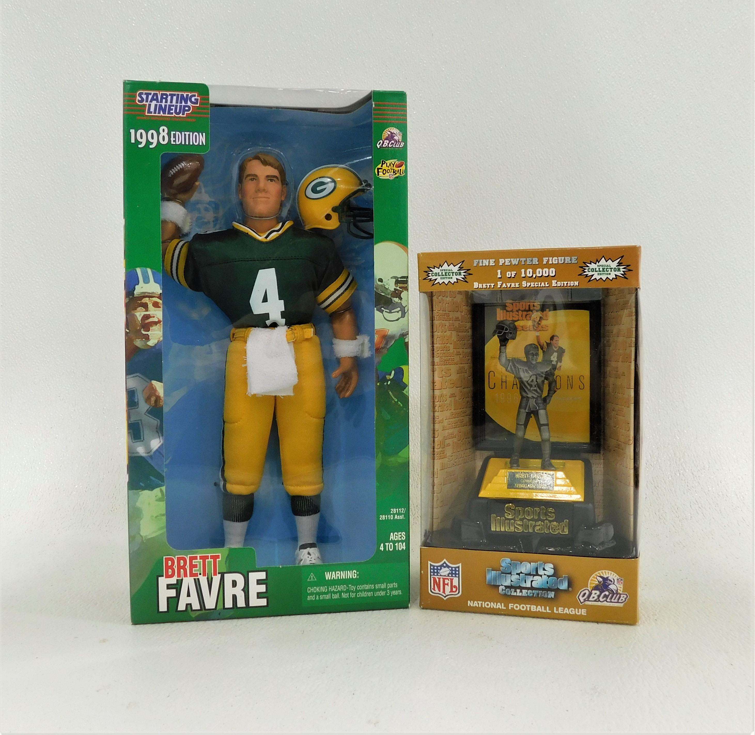 2 ~ Starting Lineup ~ Figures ~ Reggie White & Brett Favre ~ Green Bay  Packers