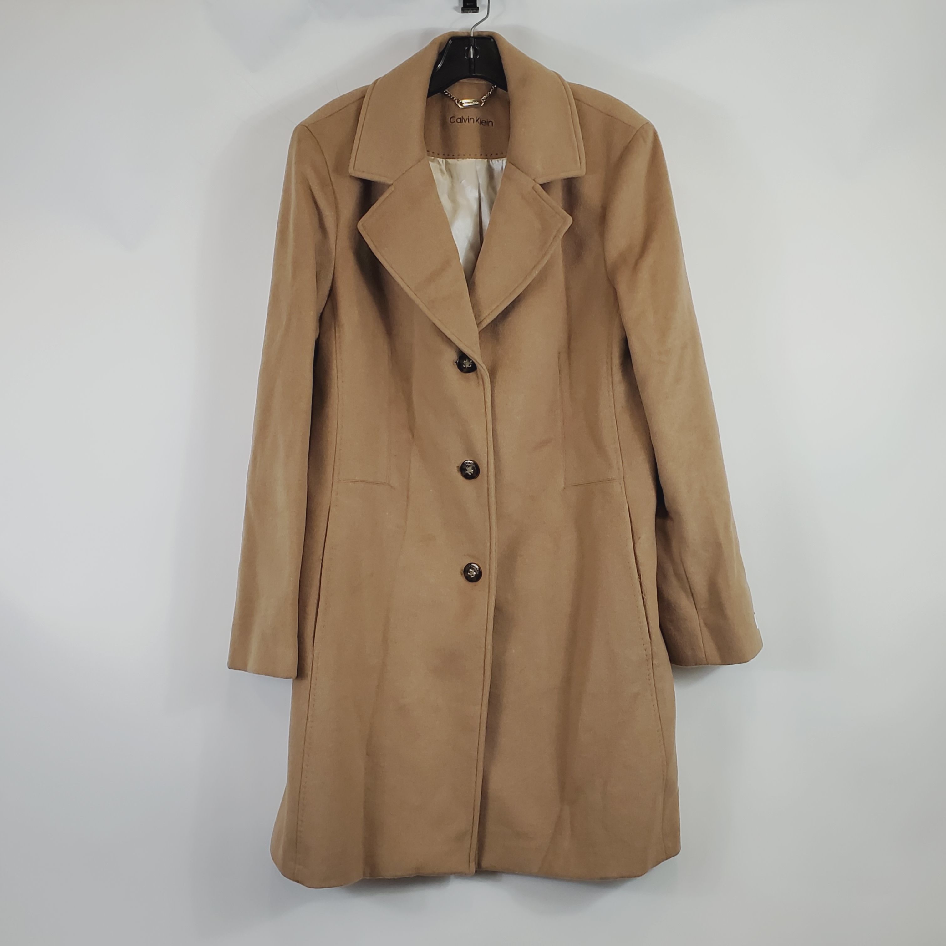 Calvin klein best sale womens camel coat