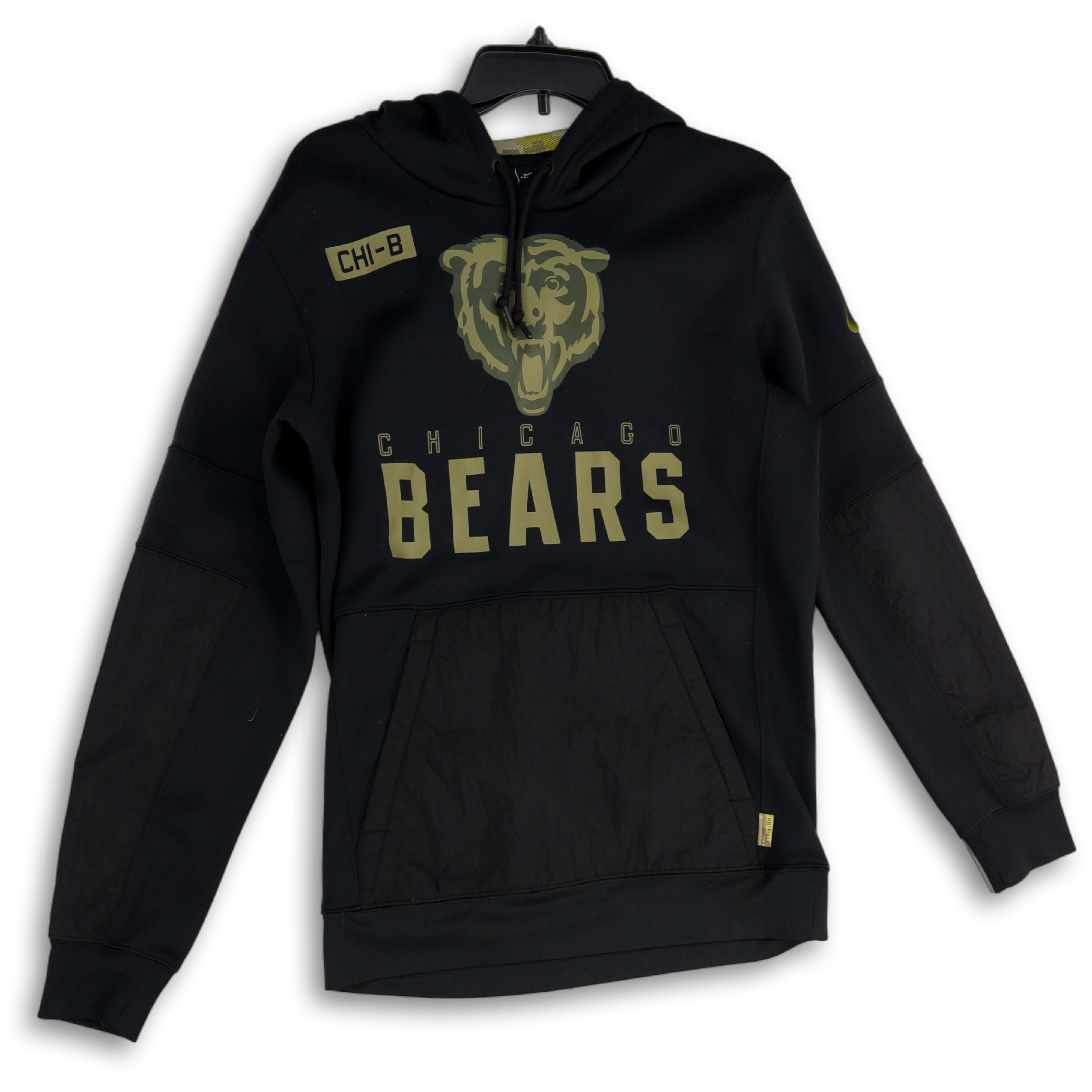 Black chicago bears discount hoodie