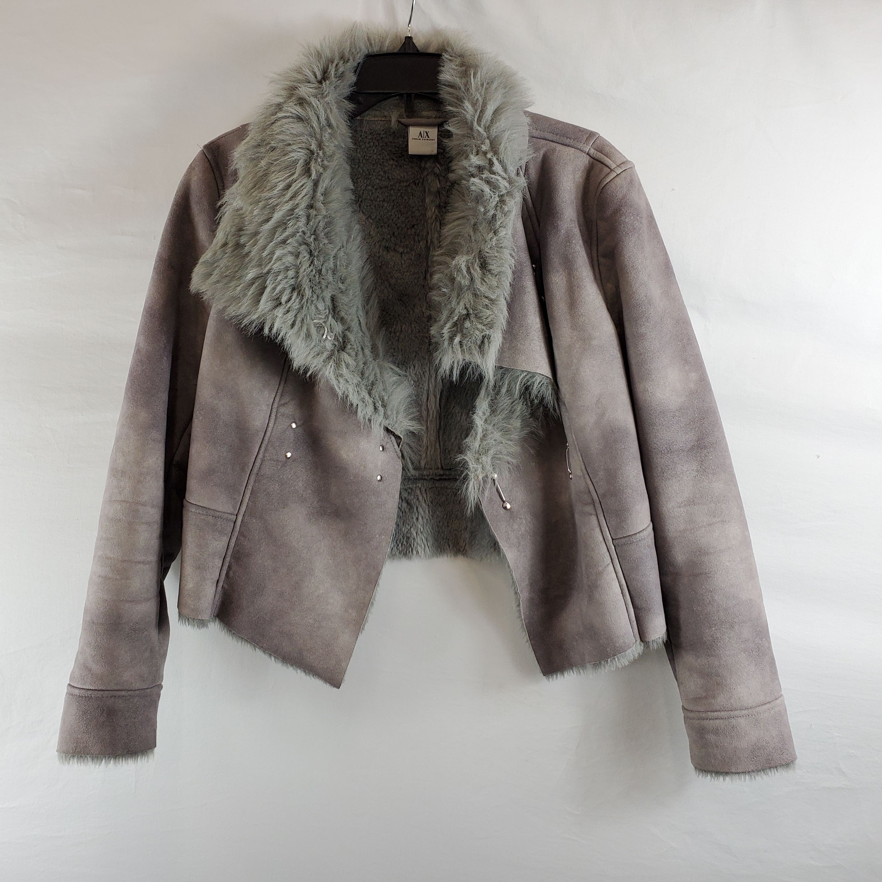 Buy the Armani Exchange Women Grey Jacket M | GoodwillFinds