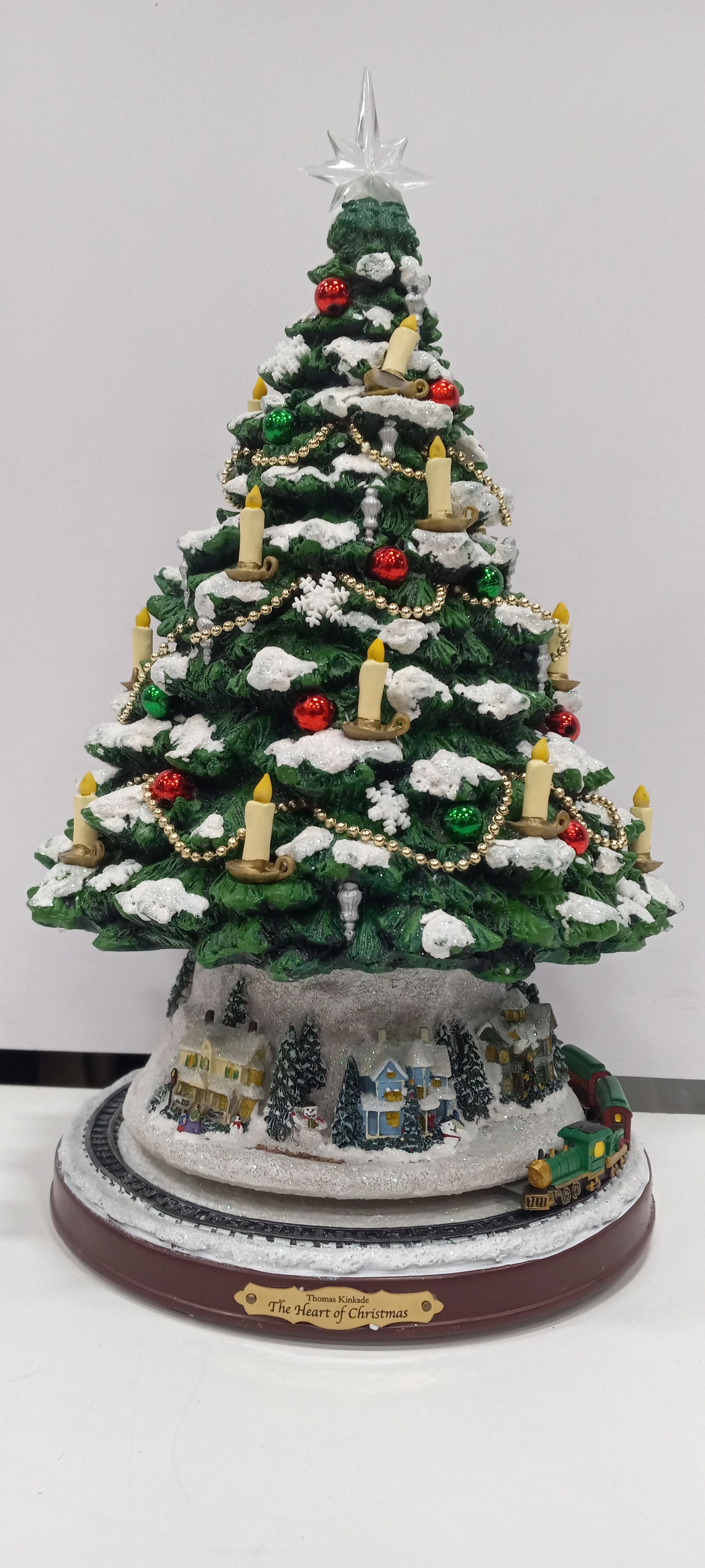 Buy Thomas Kinkade 'The Heart of Christmas' Rotating Tree w/Train for USD  39.99 | GoodwillFinds