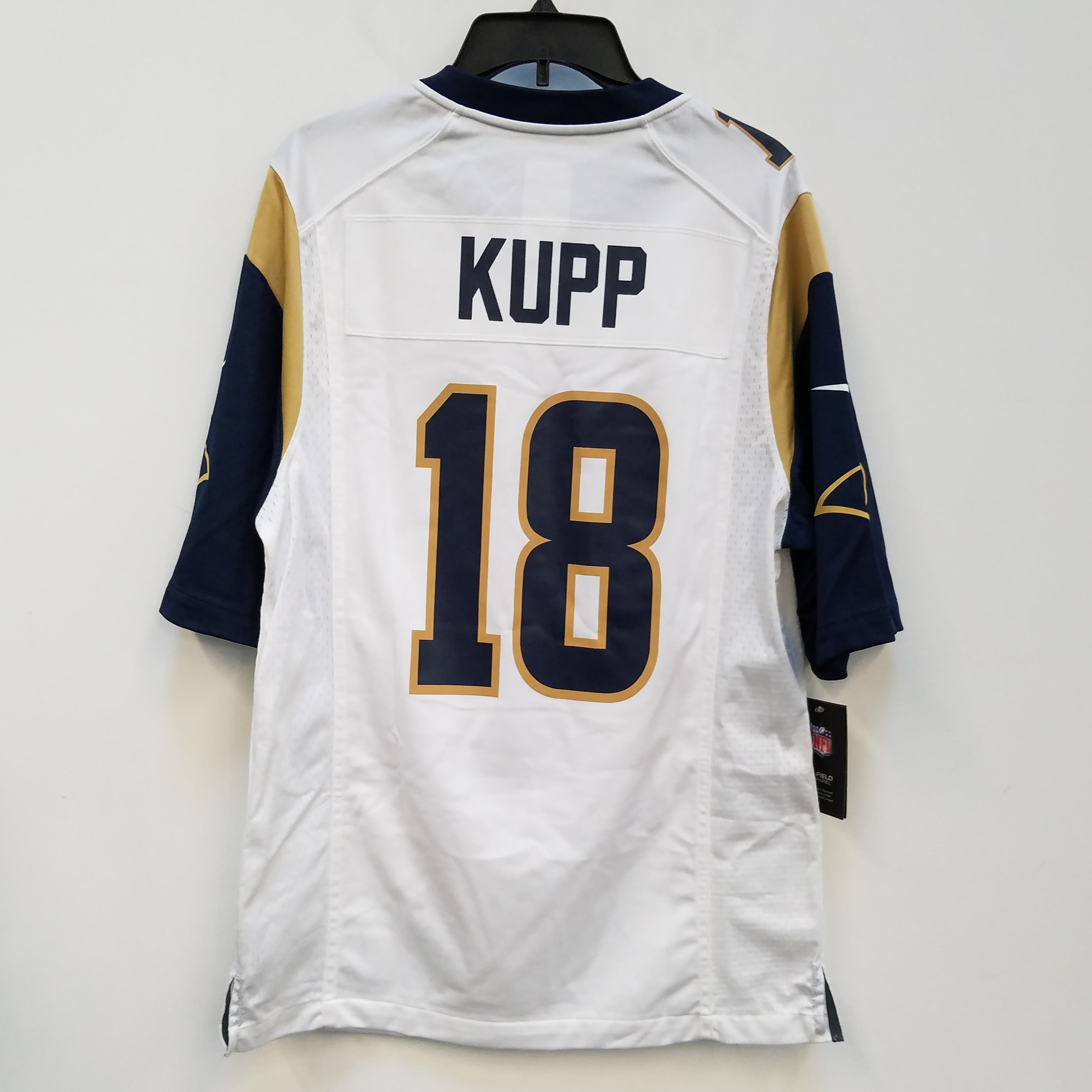 Buy the NWT Mens White Los Angeles Rams Cooper Kupp #18 NFL