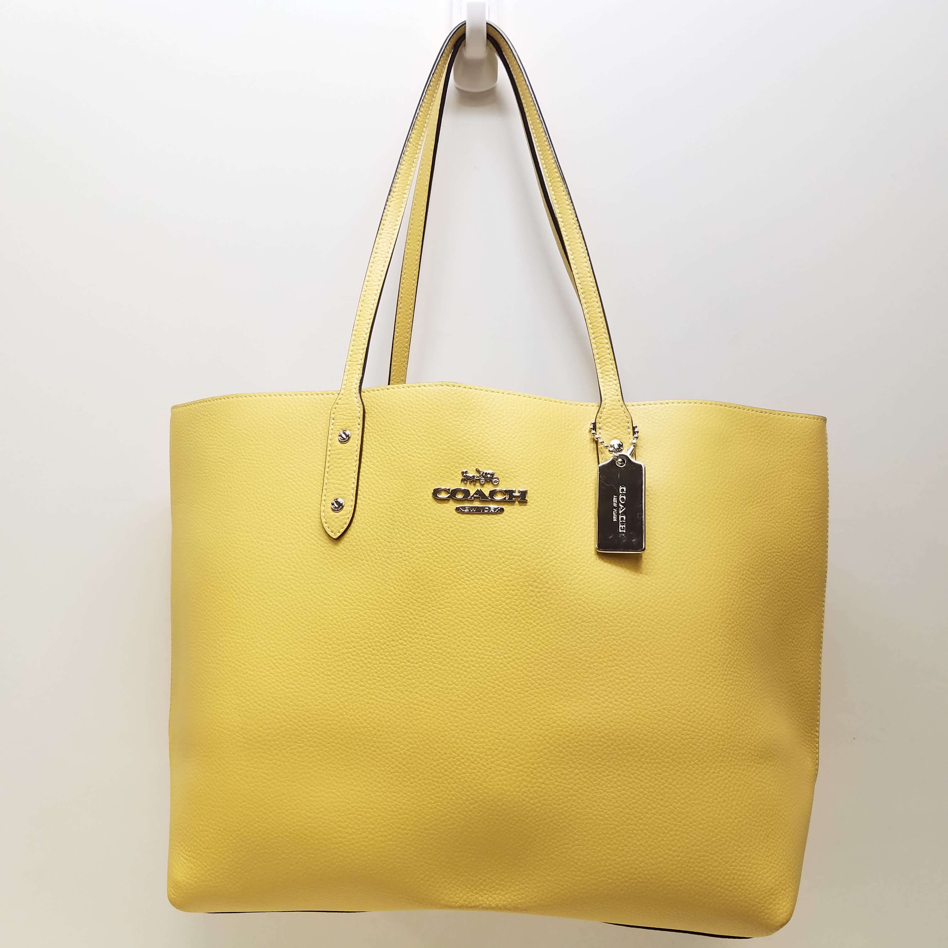 Coach yellow tote top bag