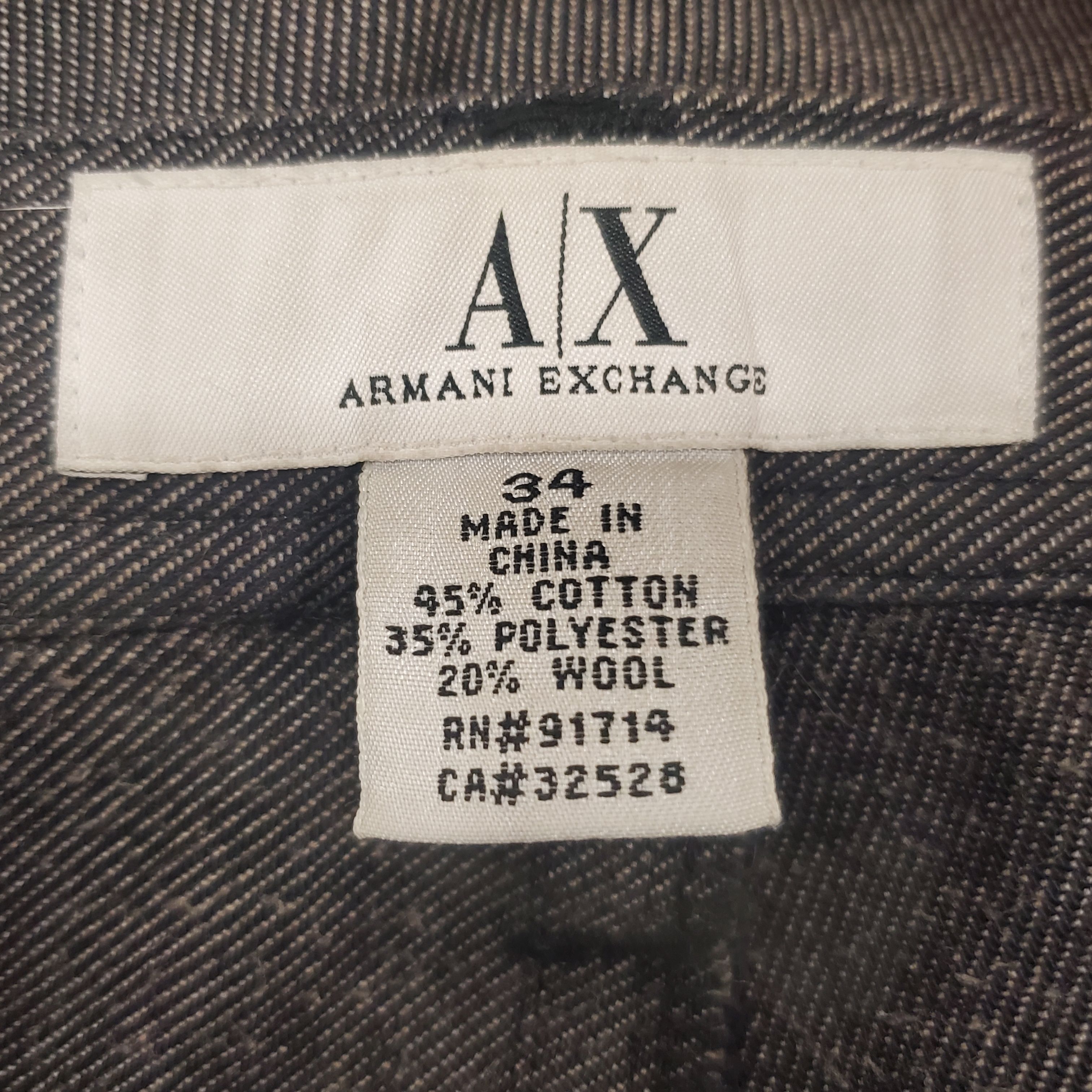 Buy the Armani Exchange Men Gray Jeans Sz 34 GoodwillFinds