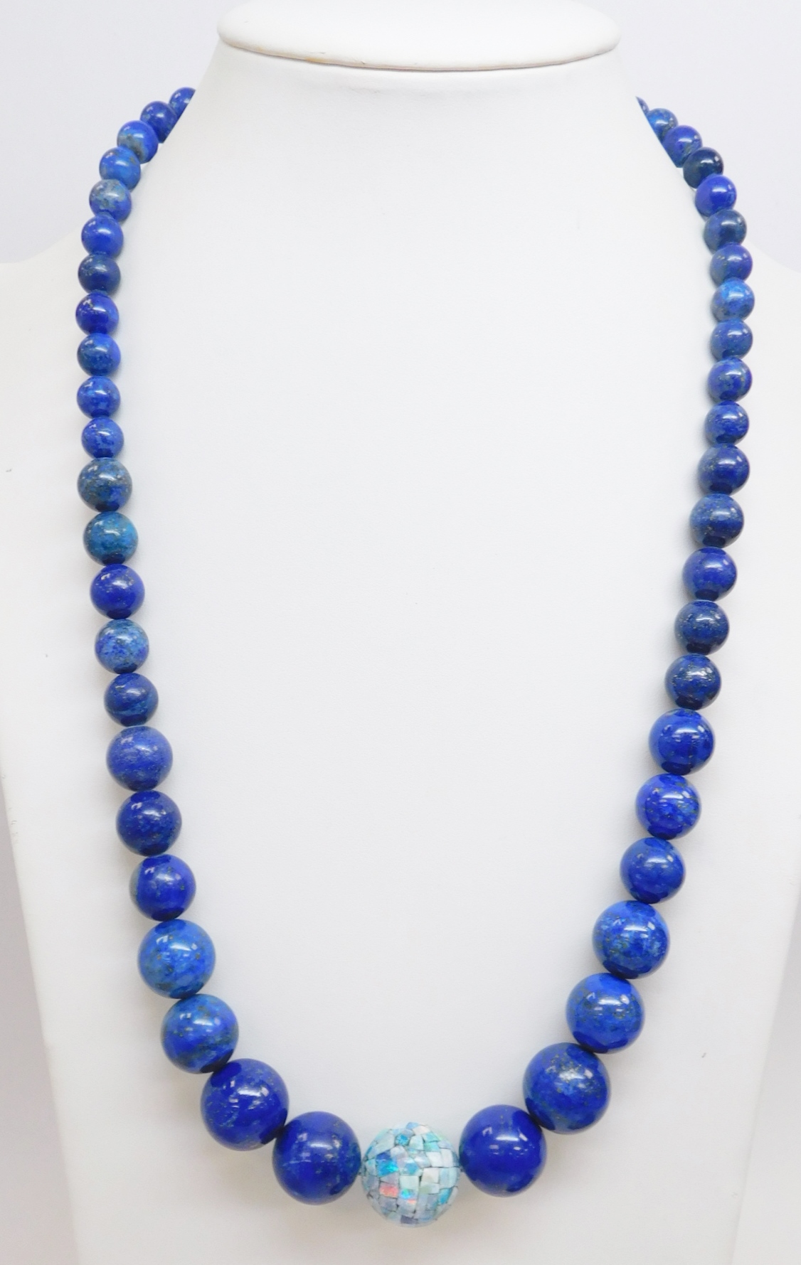 Buy the 925 Desert Rose Trading Lapis & Mosaic Opal Graduated Necklace ...