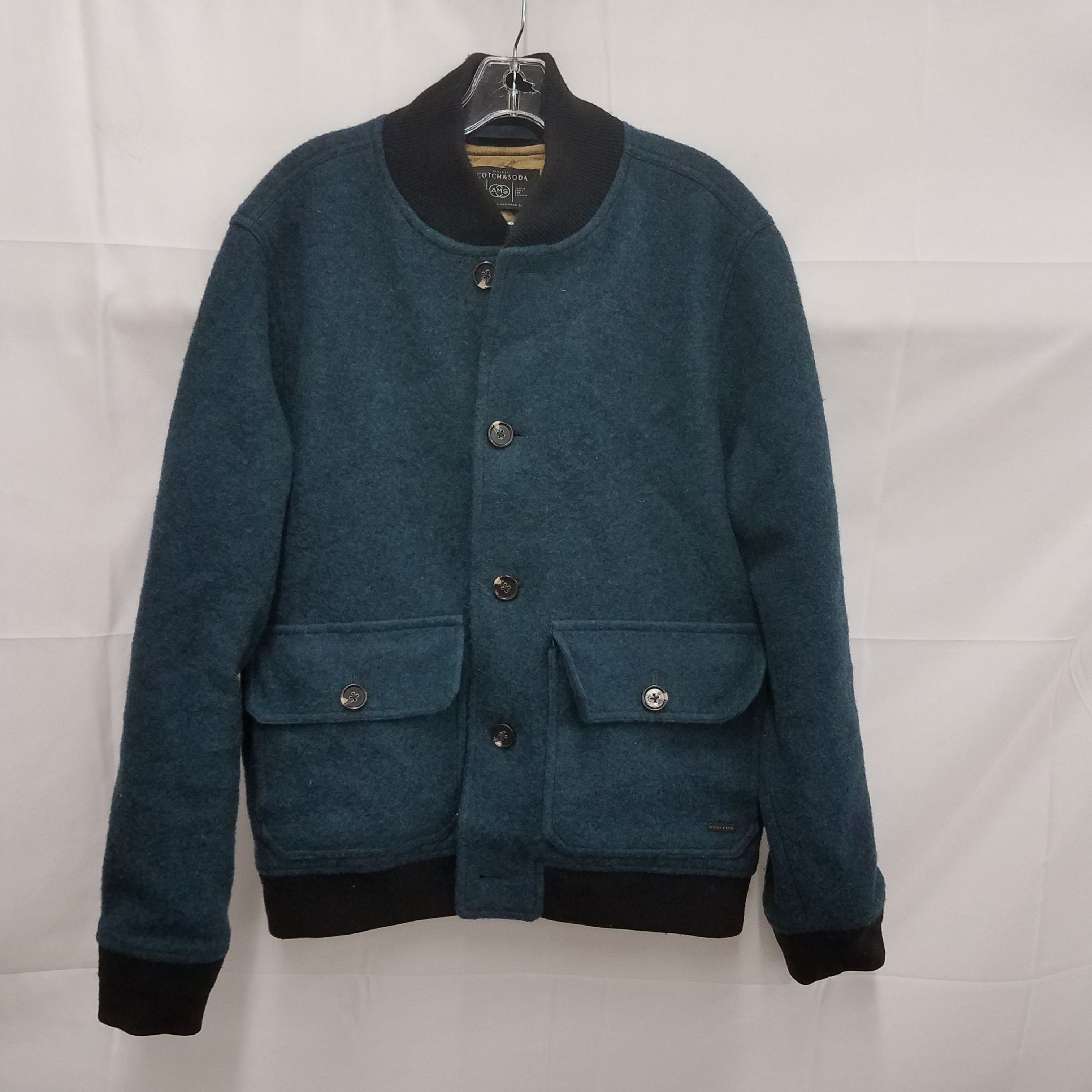 Buy Scotch & Soda Men's Blue Button Wool & Polyester 'East & West of The  Sun & Moon' Jacket Size L for USD 170.99 | GoodwillFinds