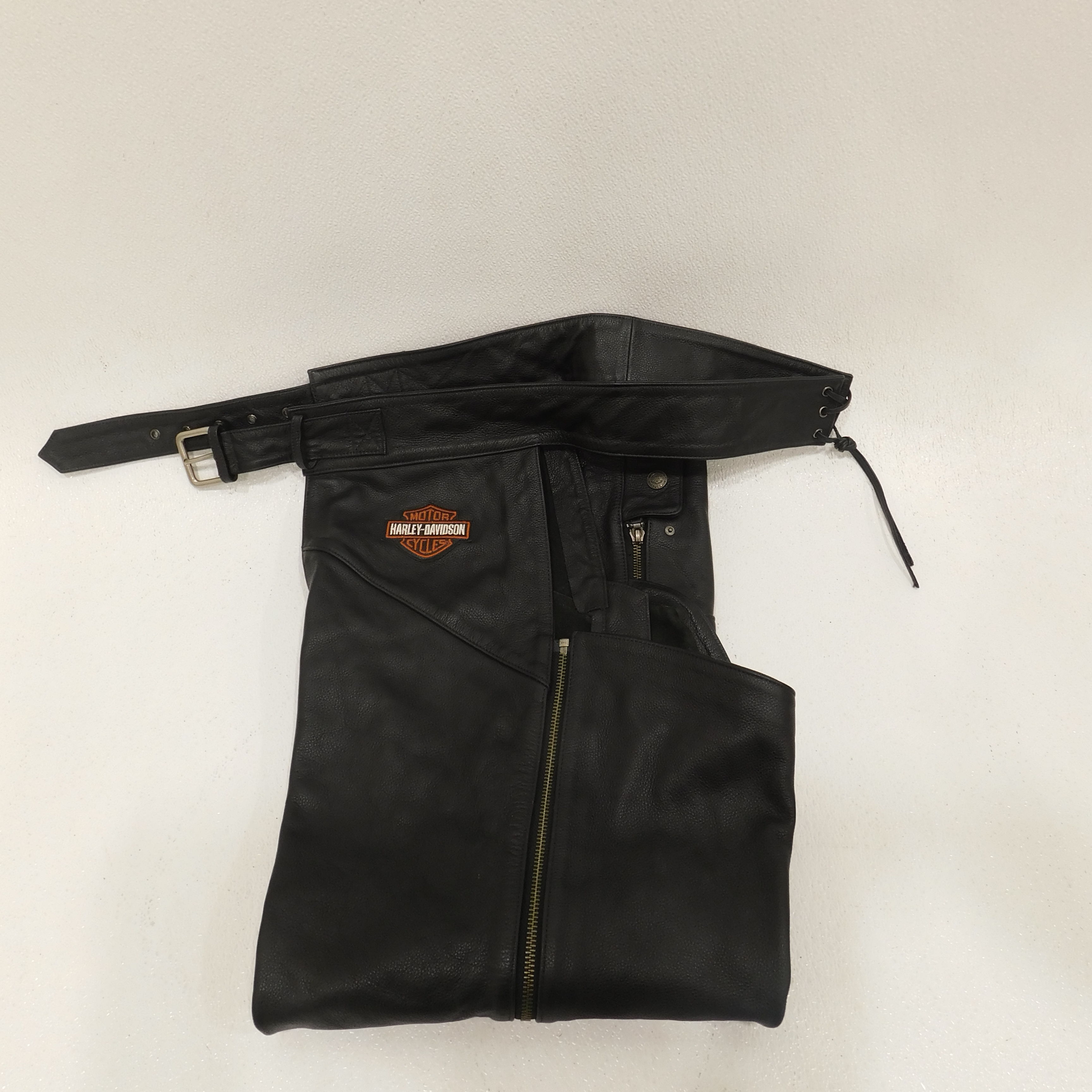 Buy the Harley Davidson Men's 2xL Black Leather Chaps