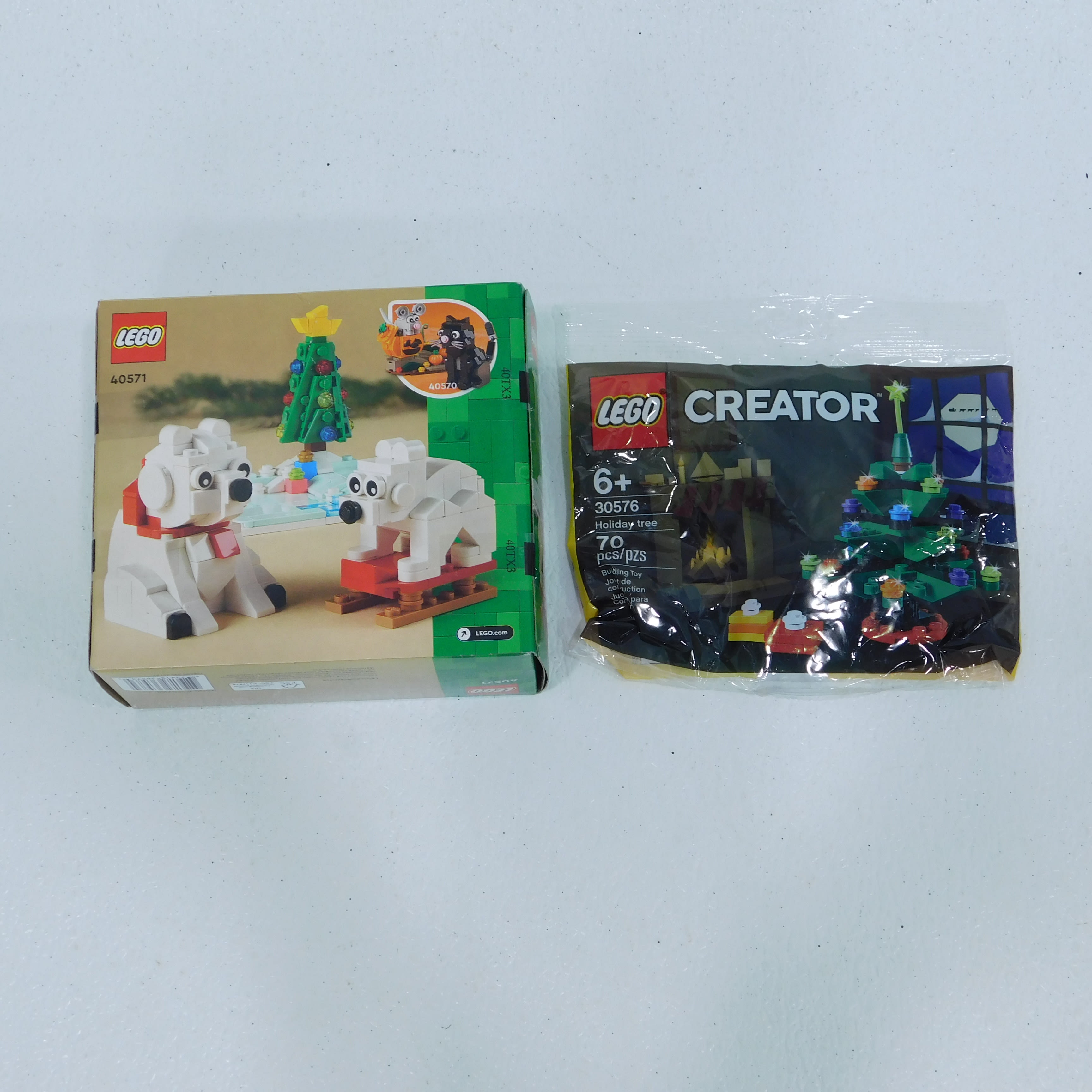 Buy the Lot of Two Lego 30576 40571 Polar Bears And Christmas