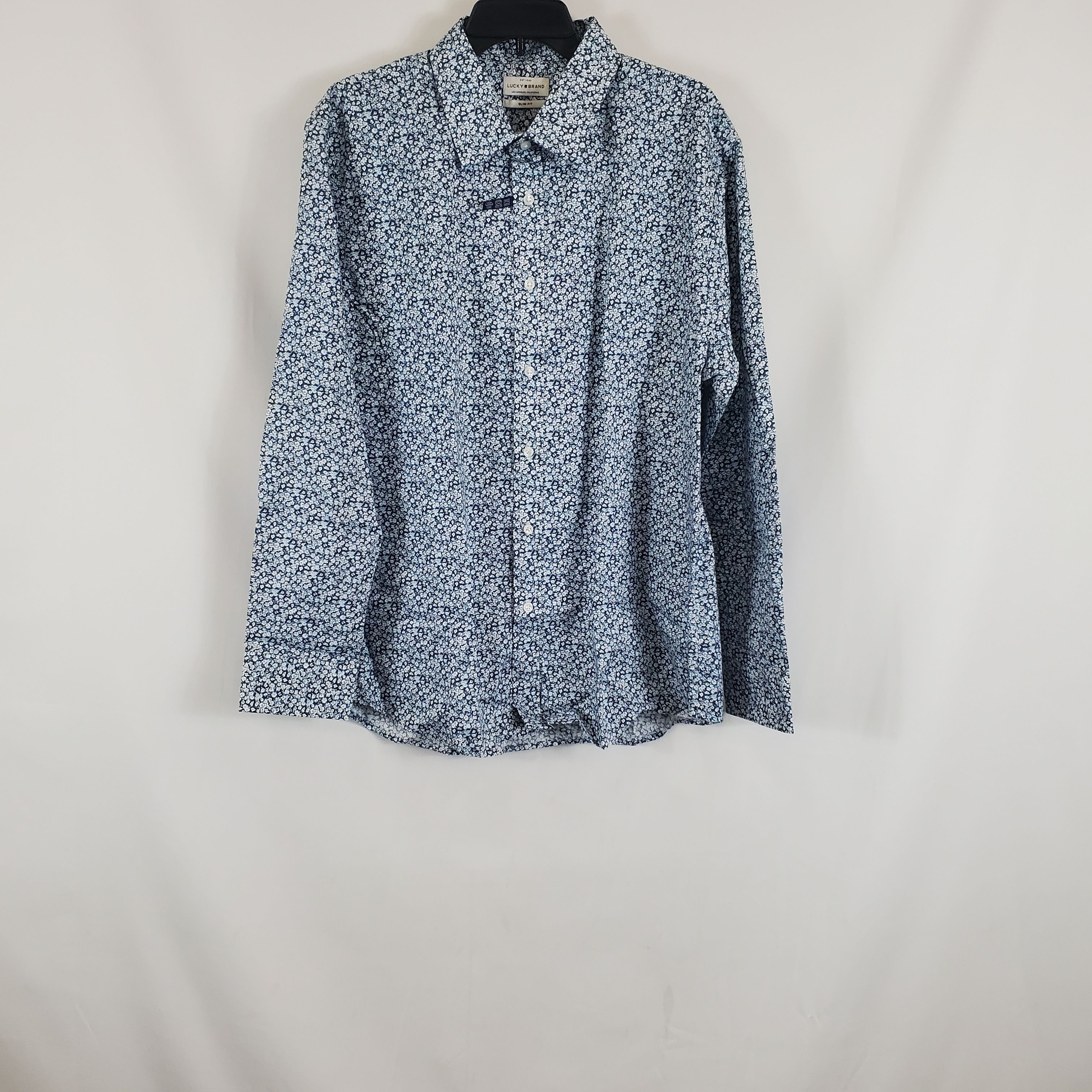 Buy the Lucky Brand Men Floral Print Button Up Shirt XL NWT