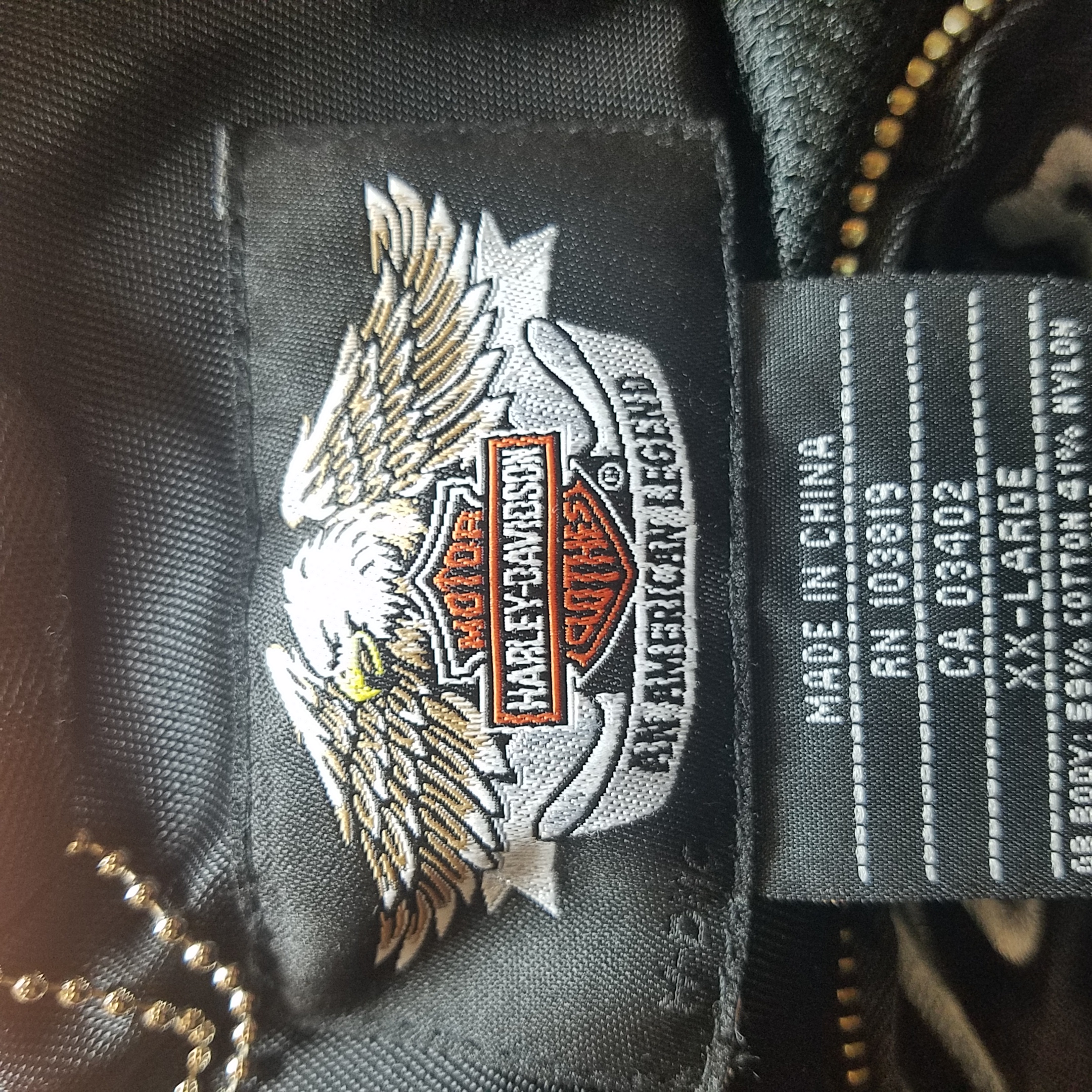 Rare Vintage Harley Davidson Black Leather Shoulder Bag Purse Logo USA Made