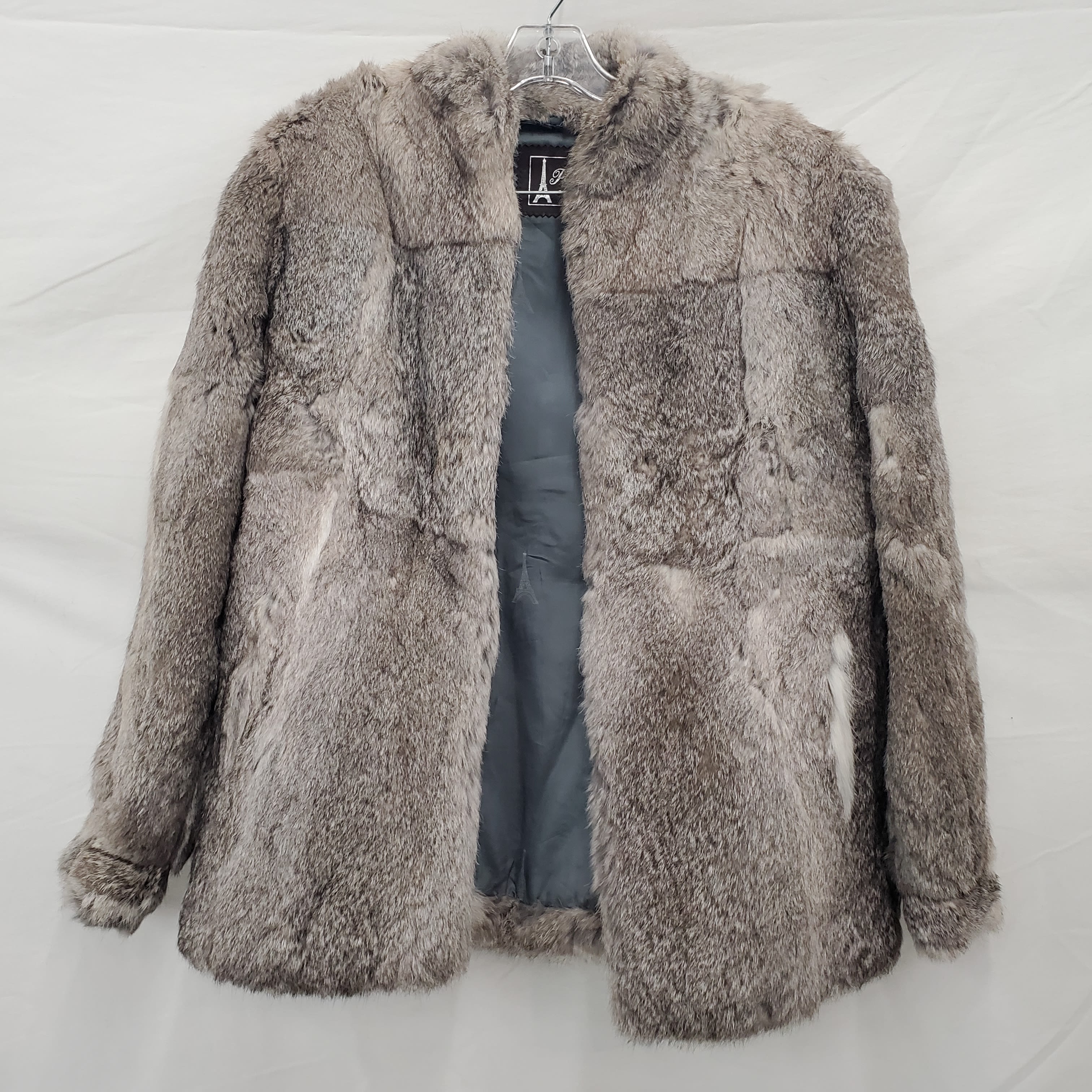 Buy Paris Tower Rabbit Fur Coat Size 44 for USD 92.99 | GoodwillFinds