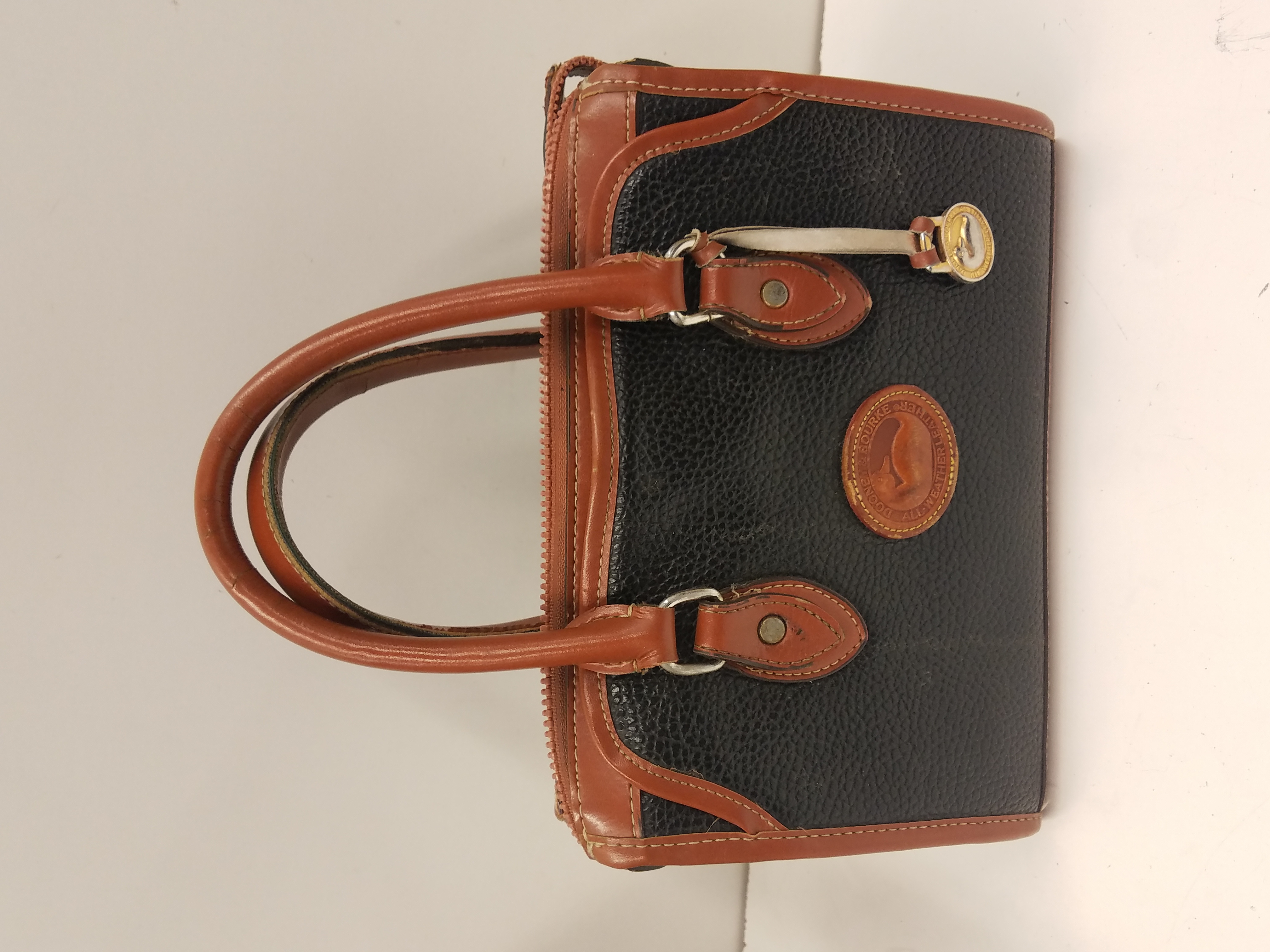 Buy the Dooney & Bourke Small Classic Satchel Black/Tan