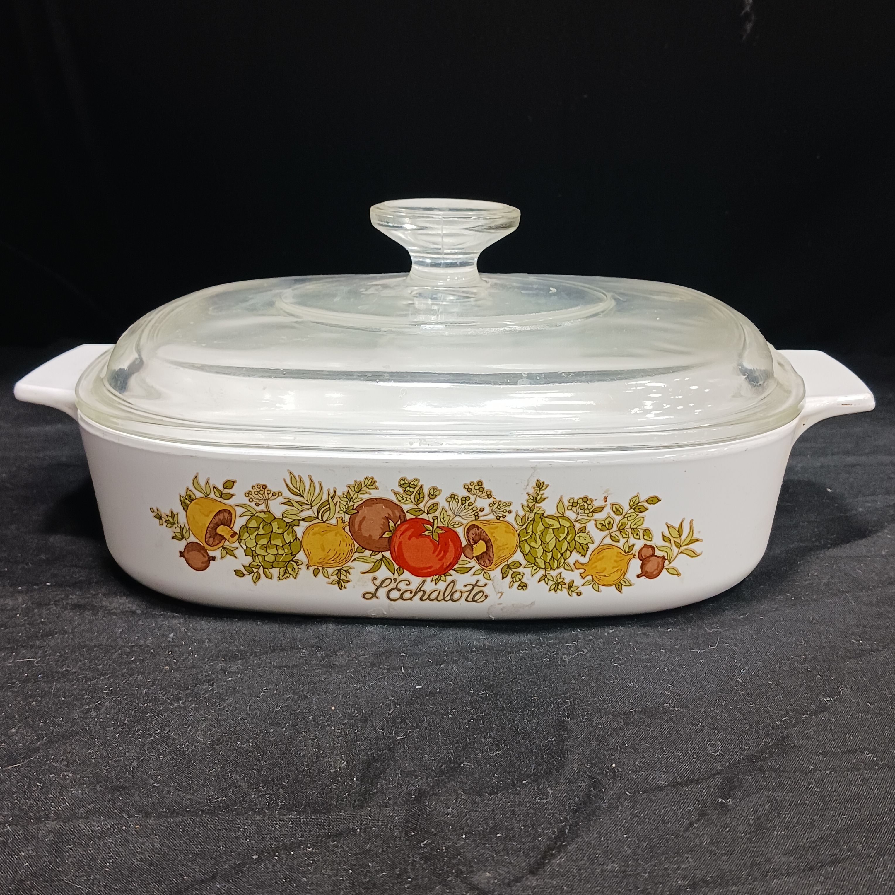 Vintage Corning Ware Spice of Life Large Covered Casserole Dishes