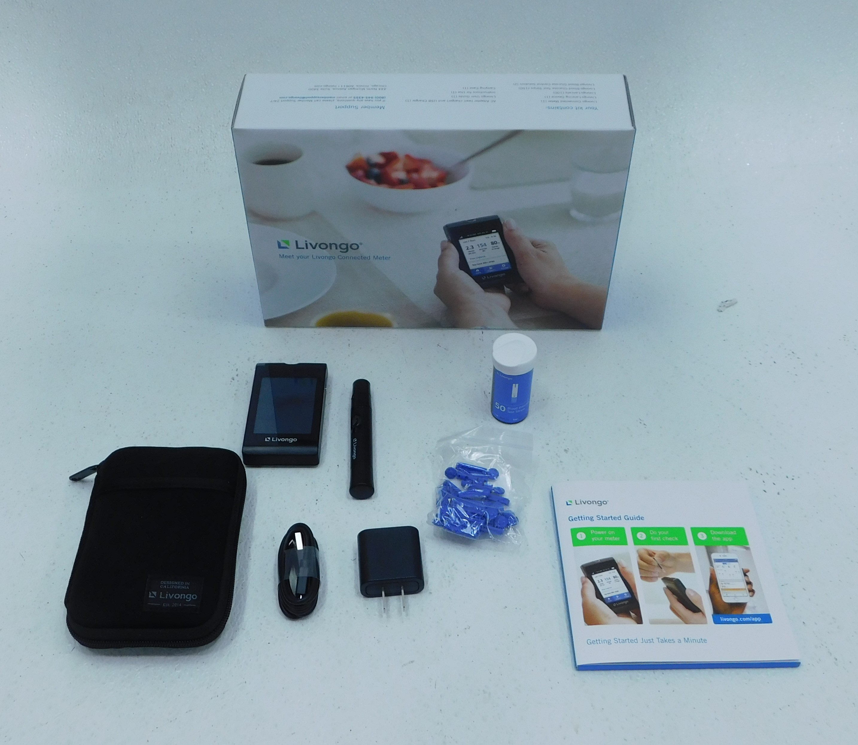 Buy the Livongo Bg300 Connected Meter Kit IOB w/ Strips, & Device