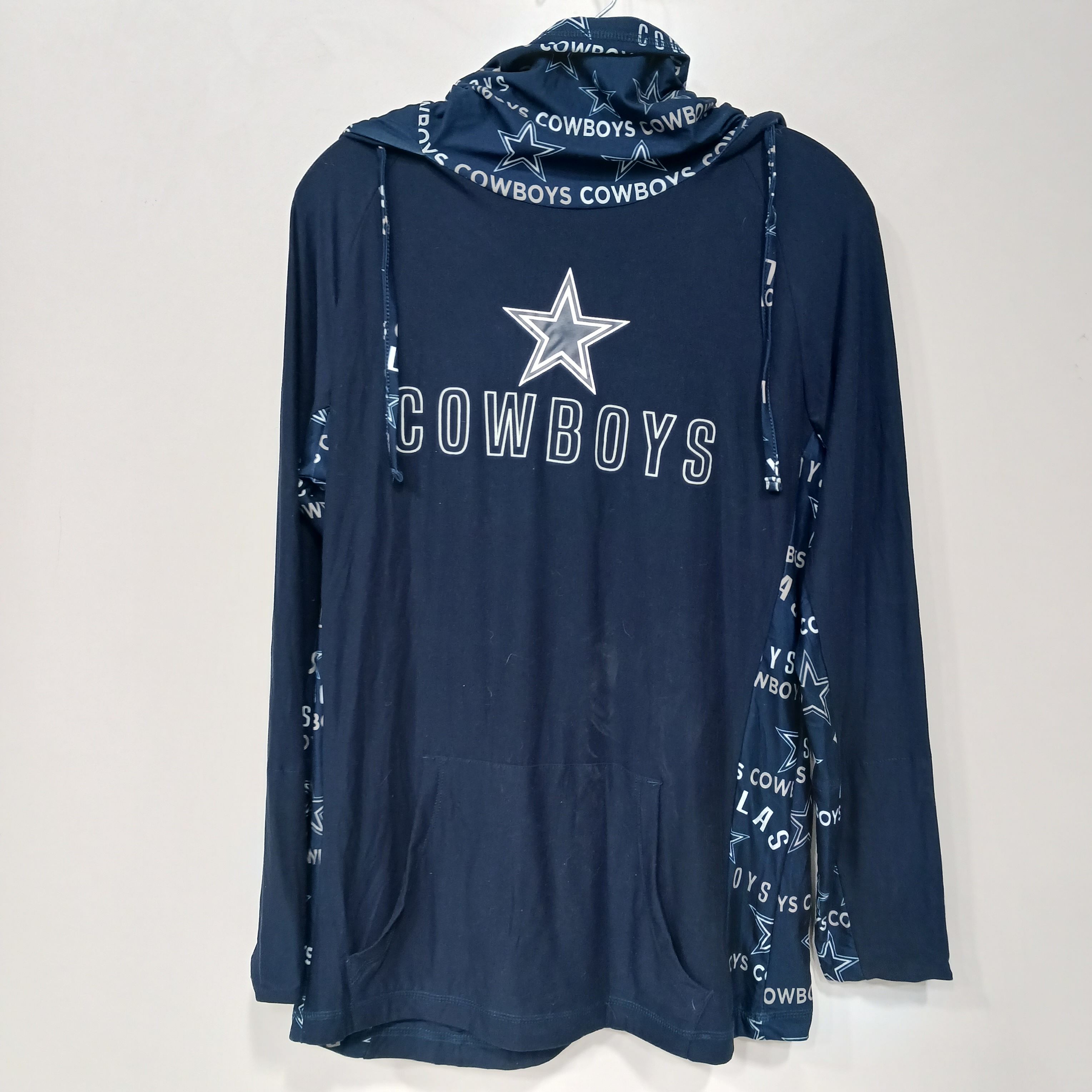 Dallas Cowboys Zip Up Jacket, New Unisex Sz Lg Sweatshirt Hoodie