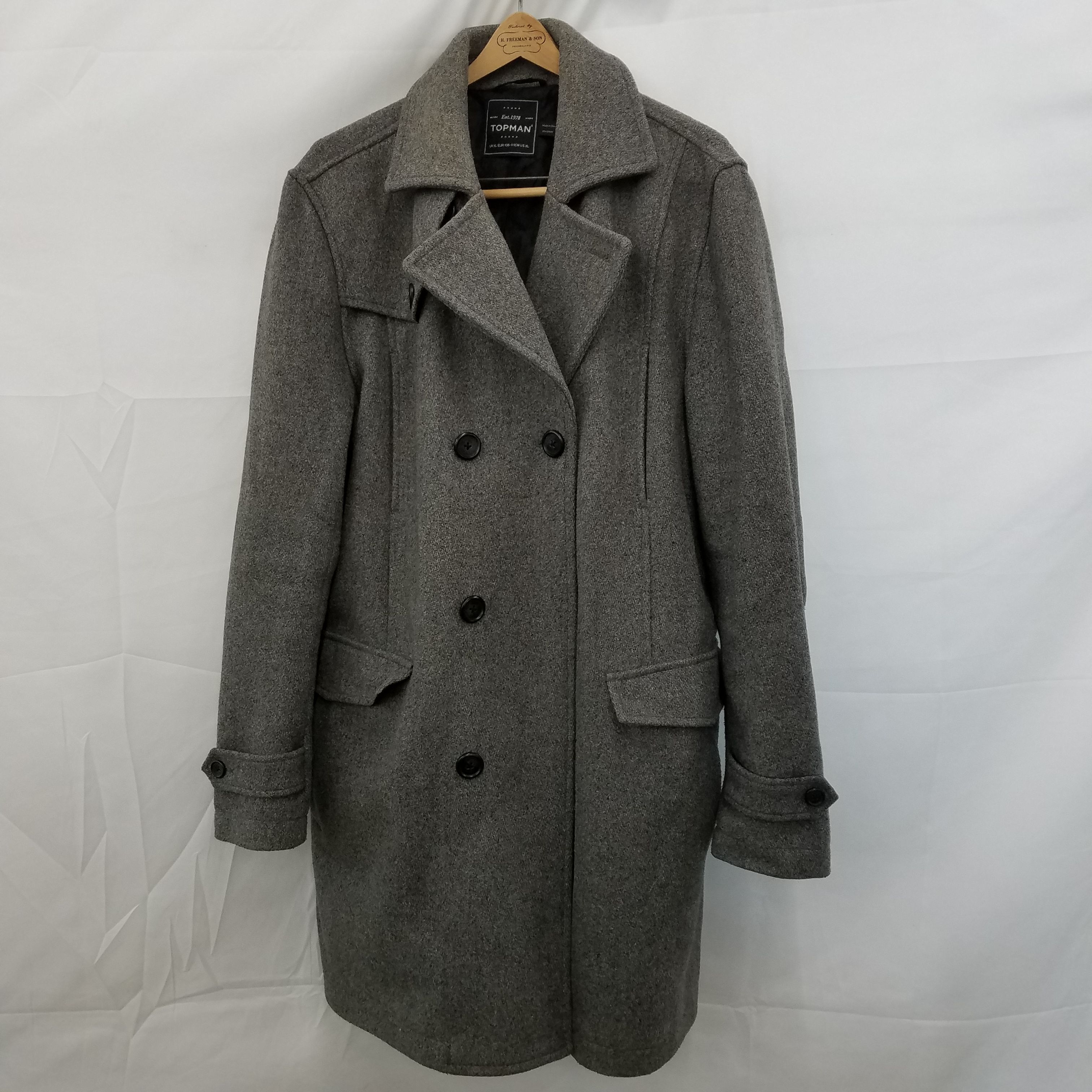 Topman double clearance breasted trench coat