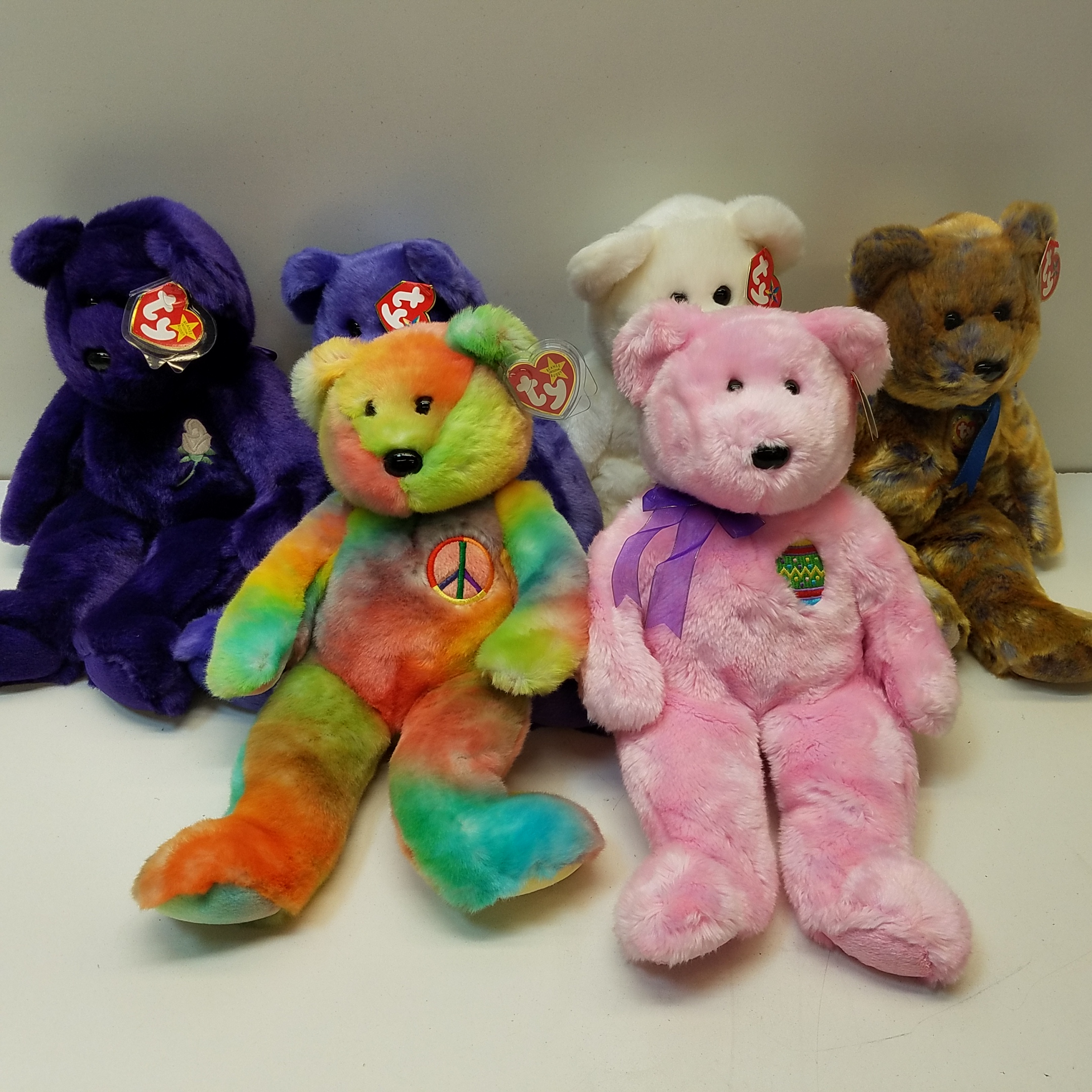 Buy The Lot Of 6 Assorted Ty Beanie Babies Large 