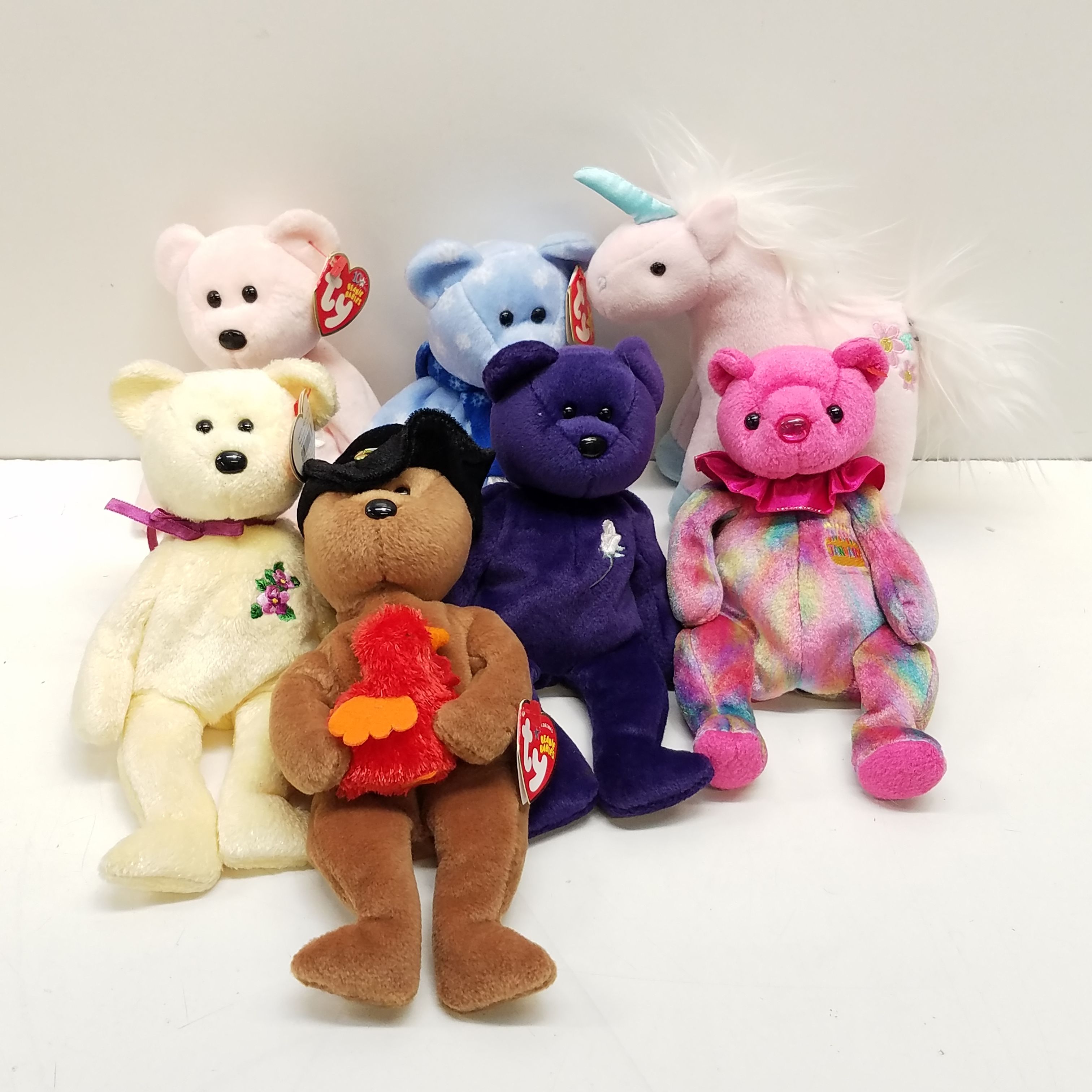 Buy the Ty Beanie Babies Assorted Bundle Lot of 7 | GoodwillFinds