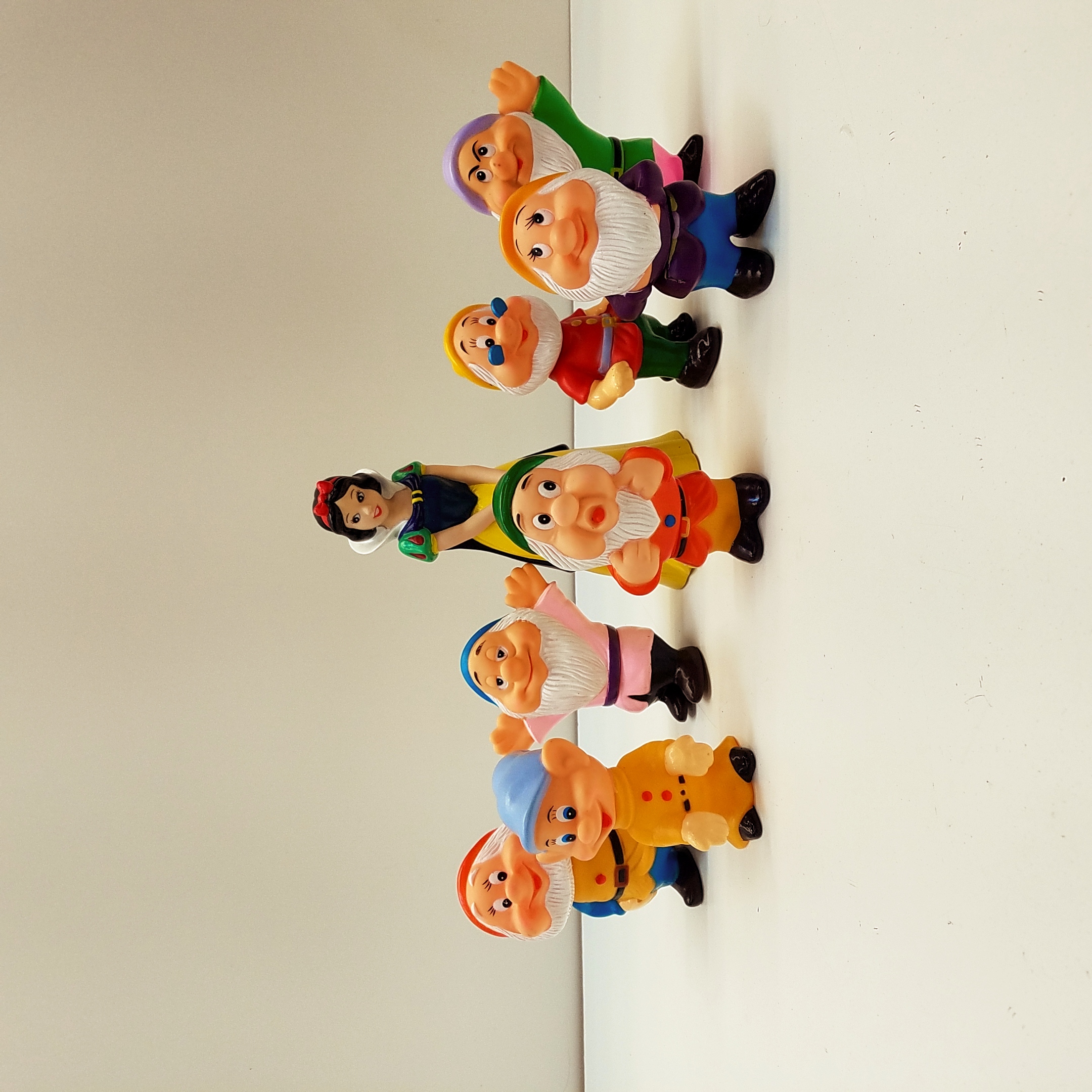 Buy the Vintage Disney Snow White & The Seven Dwarfs Plastic Dolls ...