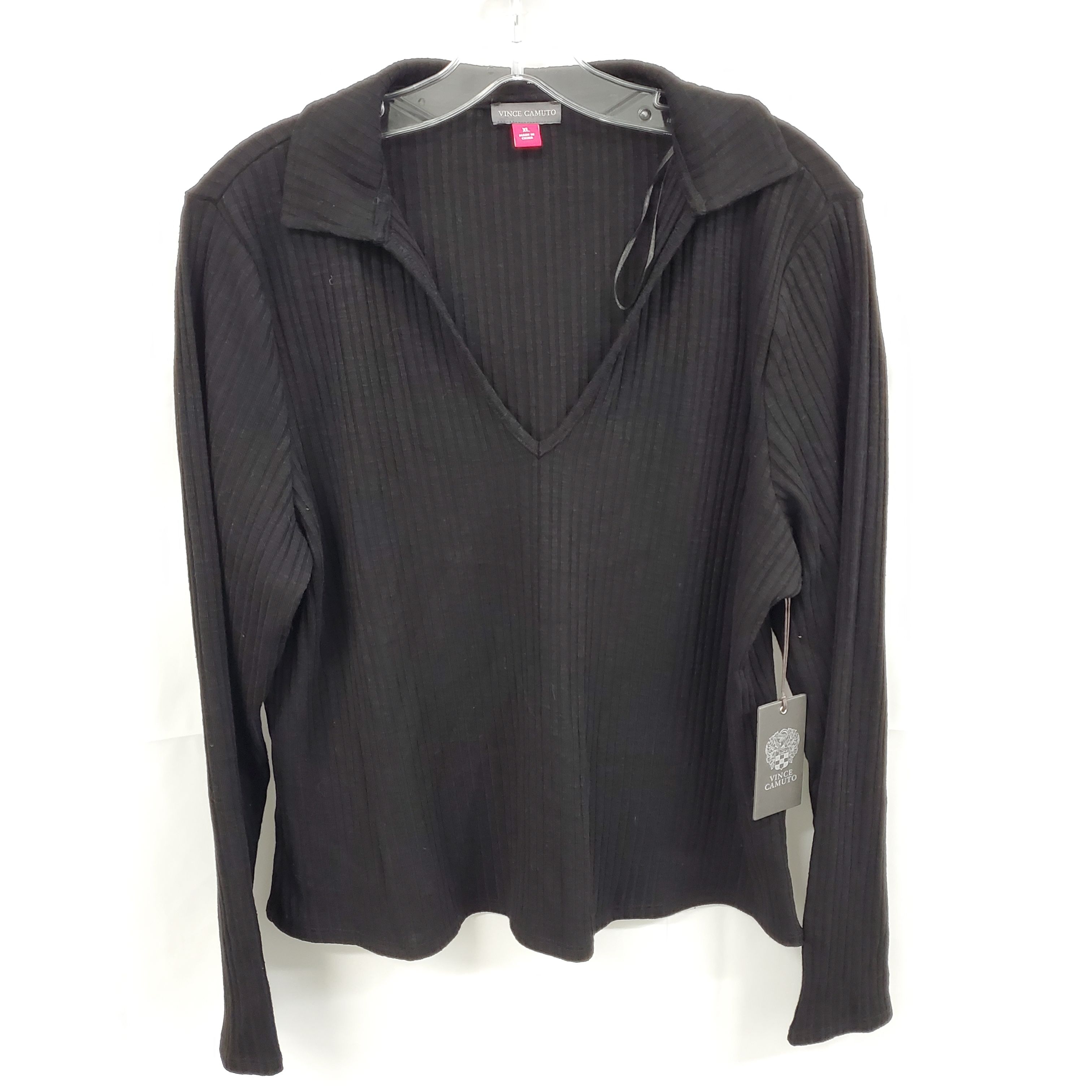 Buy Wm Vince Camuto Black Blouse V-Neck Long Sleeve Top Sz XL for USD 21.19  | GoodwillFinds